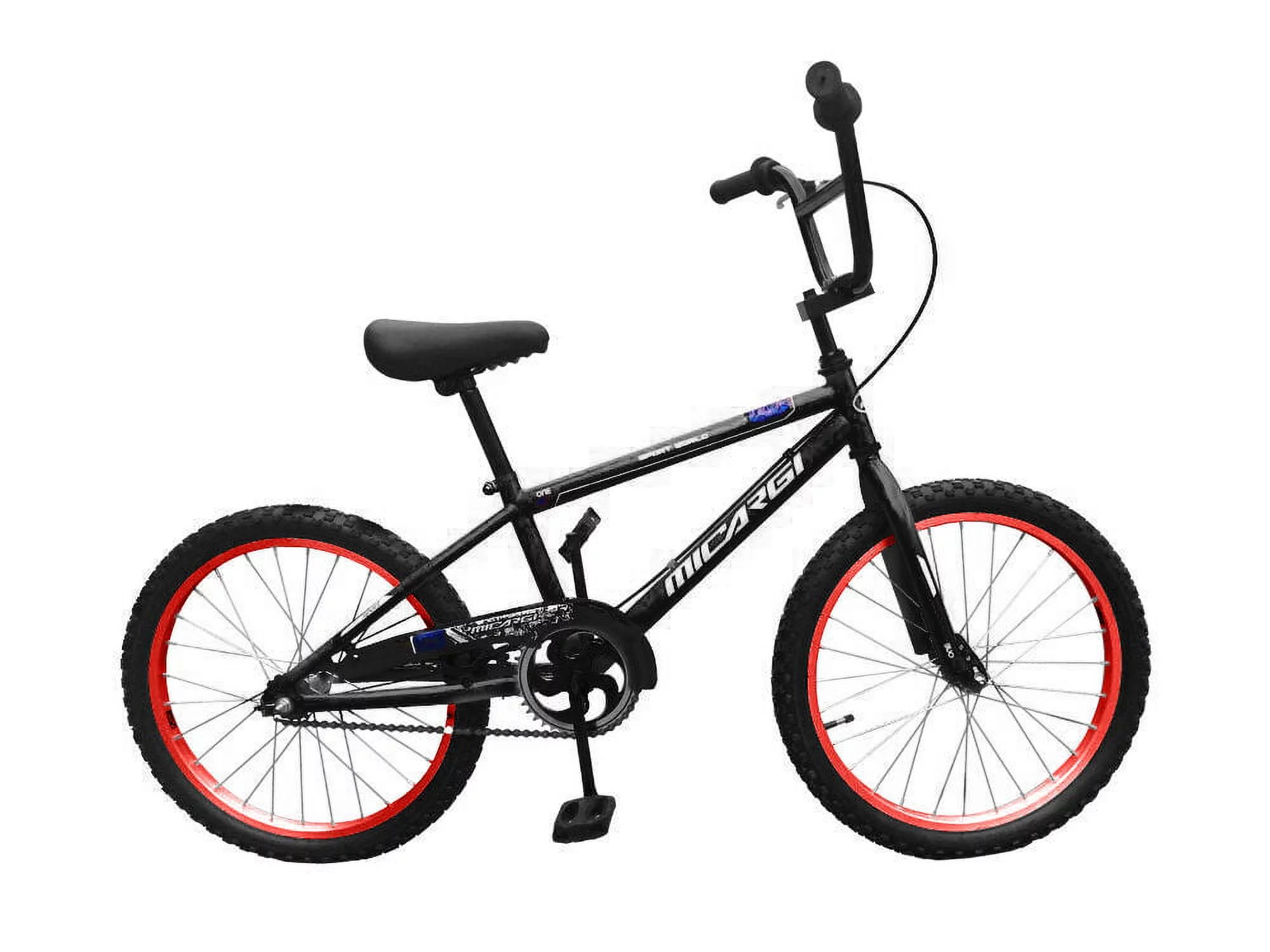 USToyOutlet 20″ BMX Steel Frame U-Brake Alloy Bicycle, One Piece Black Crank, Alloy Stem Black, Handlebar-ED & Seat post-ED, Alloy Rims-Red Kid’s Bike – Black