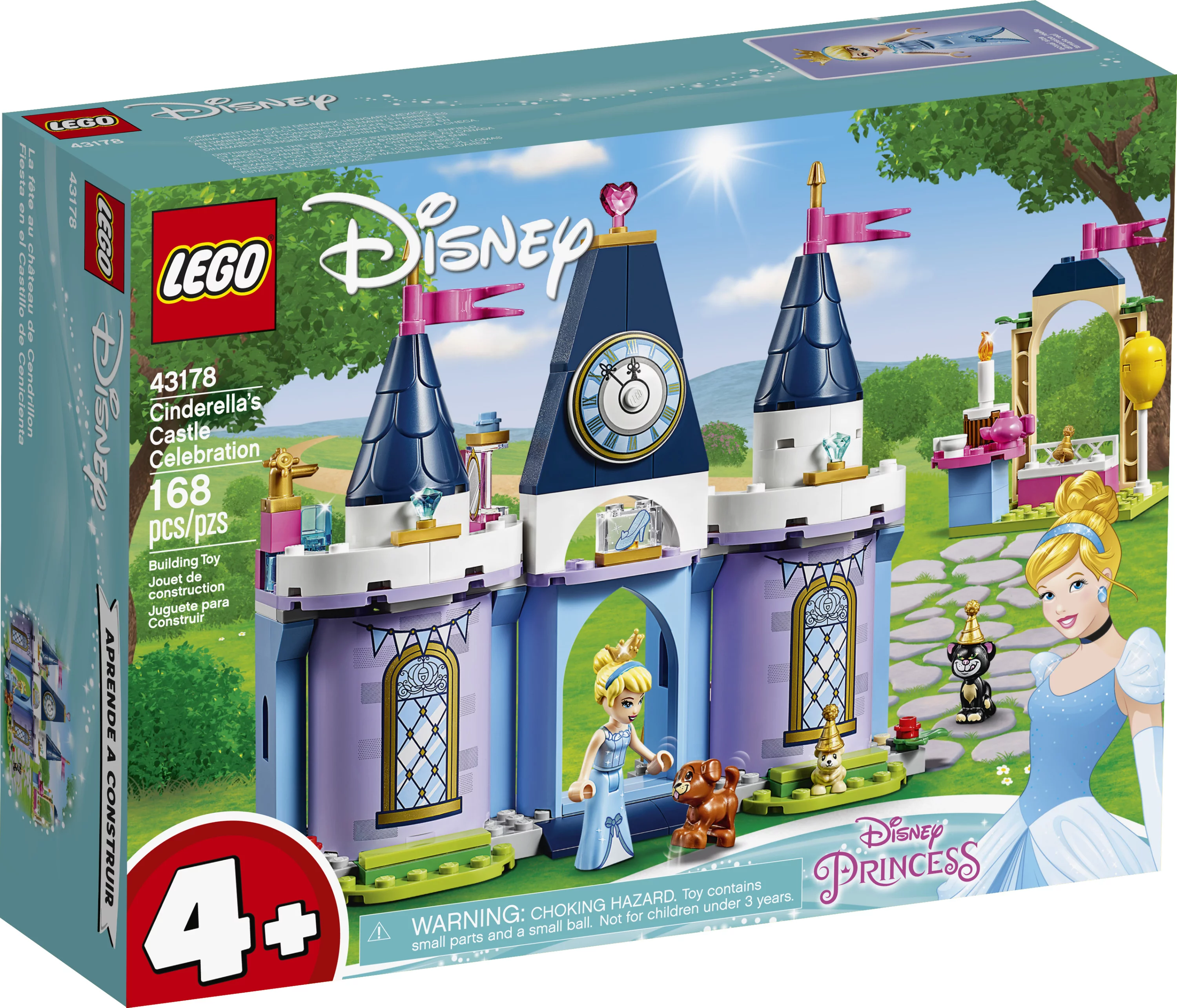 LEGO Disney Cinderella’s Castle Celebration 43178 Building Kit (168 Pieces)