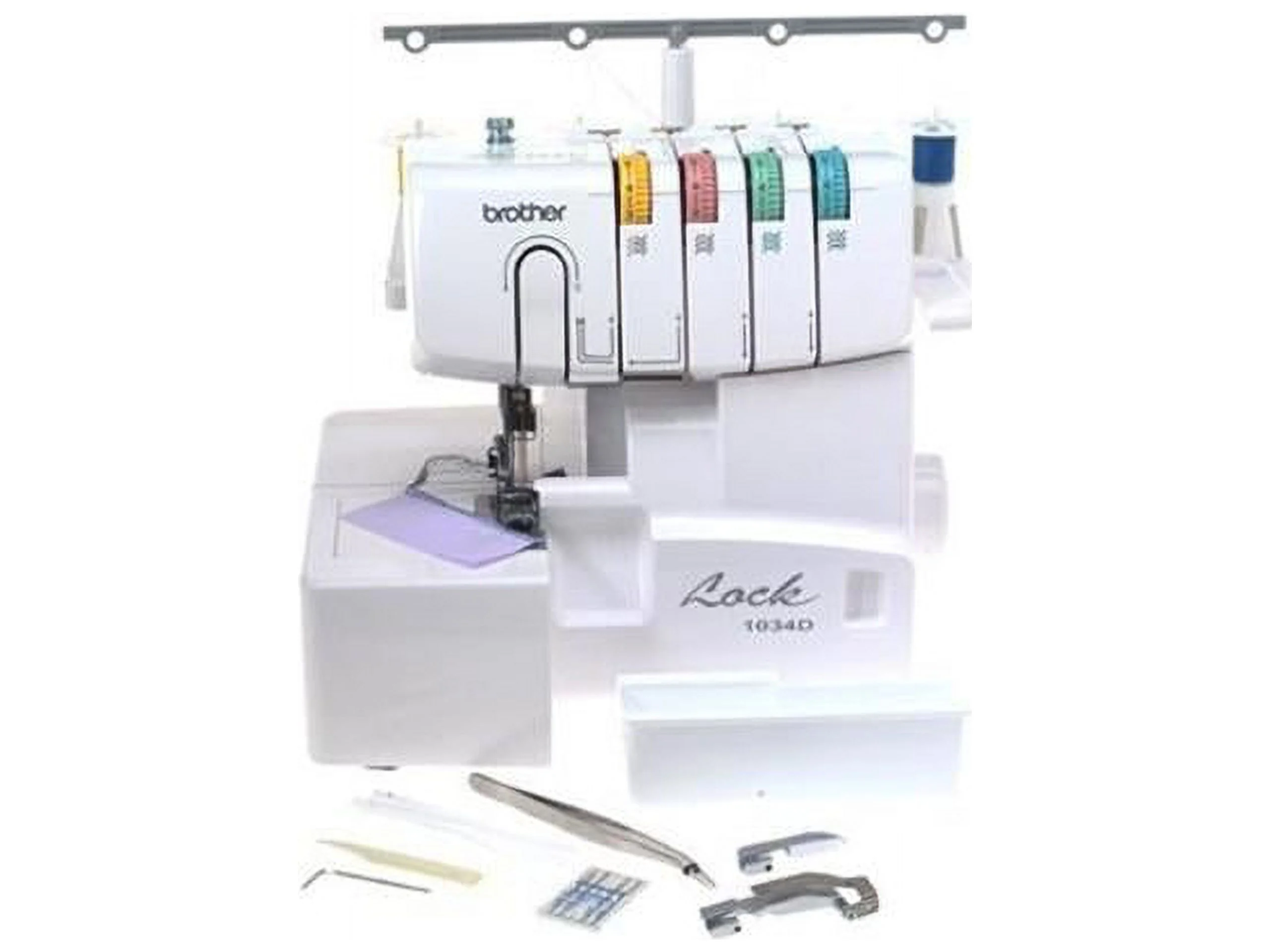 Brother 1034D 3 or 4 Thread Serger with Easy Lay-in Threading, White