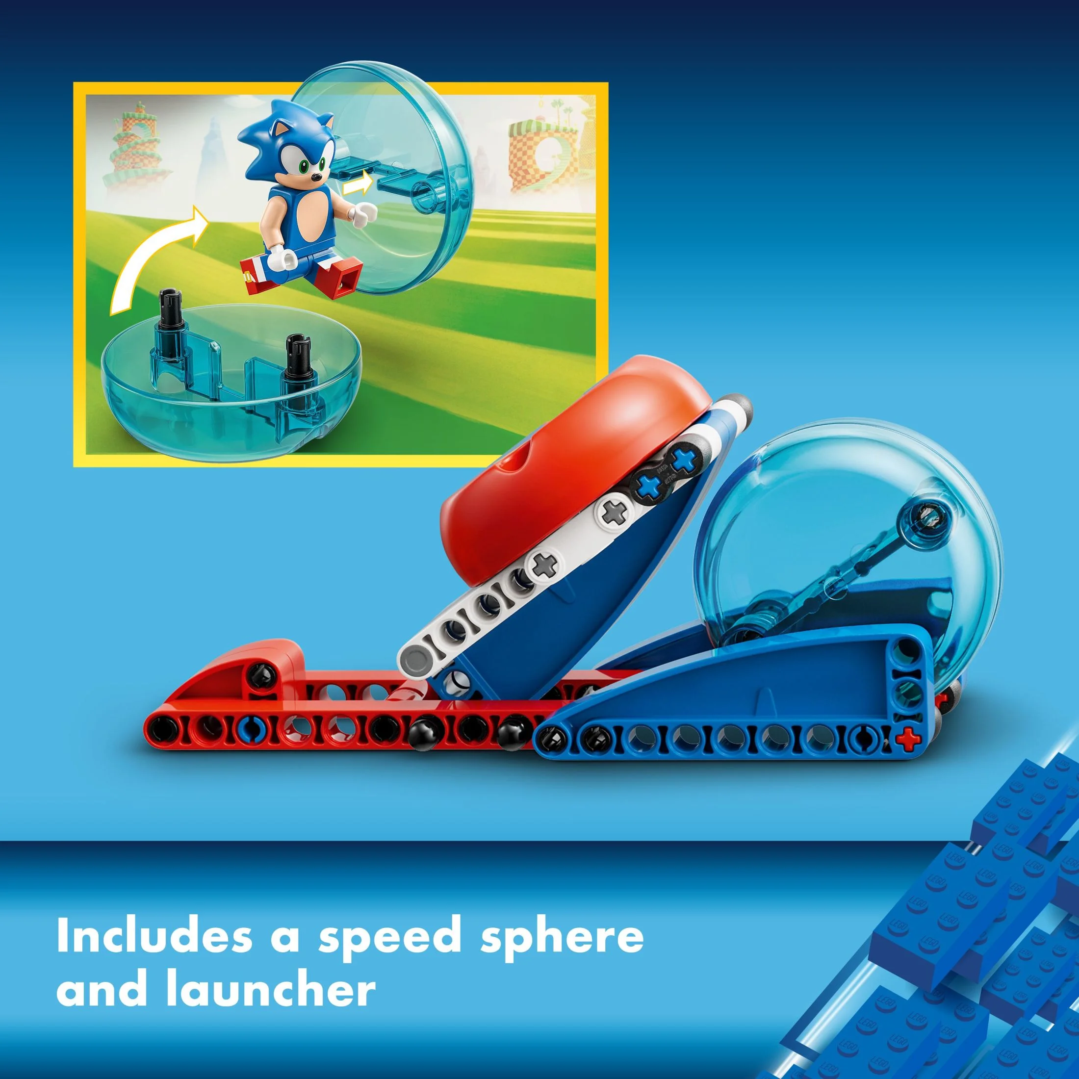 LEGO Sonic the Hedgehog Sonic’s Speed Sphere Challenge Building Toy Set, Sonic Playset with Speed Sphere Launcher and 3 Sonic Figures, Fun Birthday Gift for Young Fans Ages 6 and Up, 76990