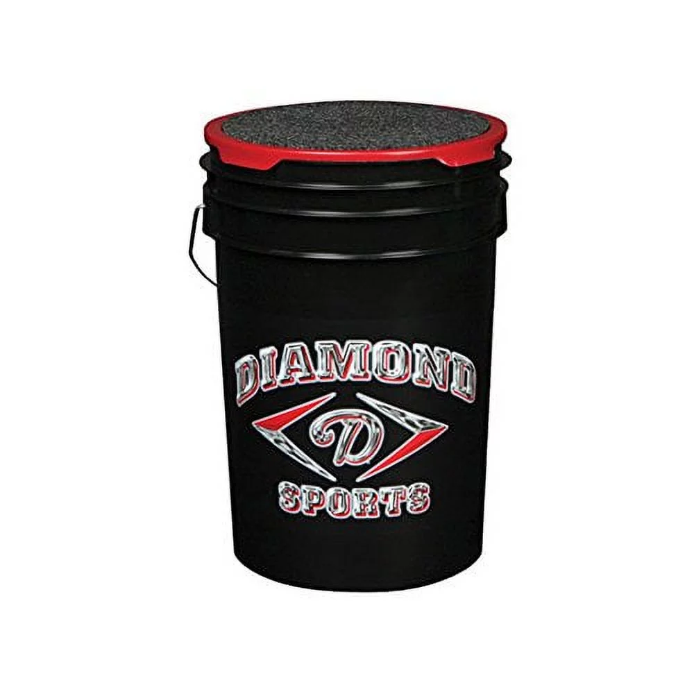 Diamond Empty 6-Gallon Ball Bucket with Padded Lid, Multiple Colors