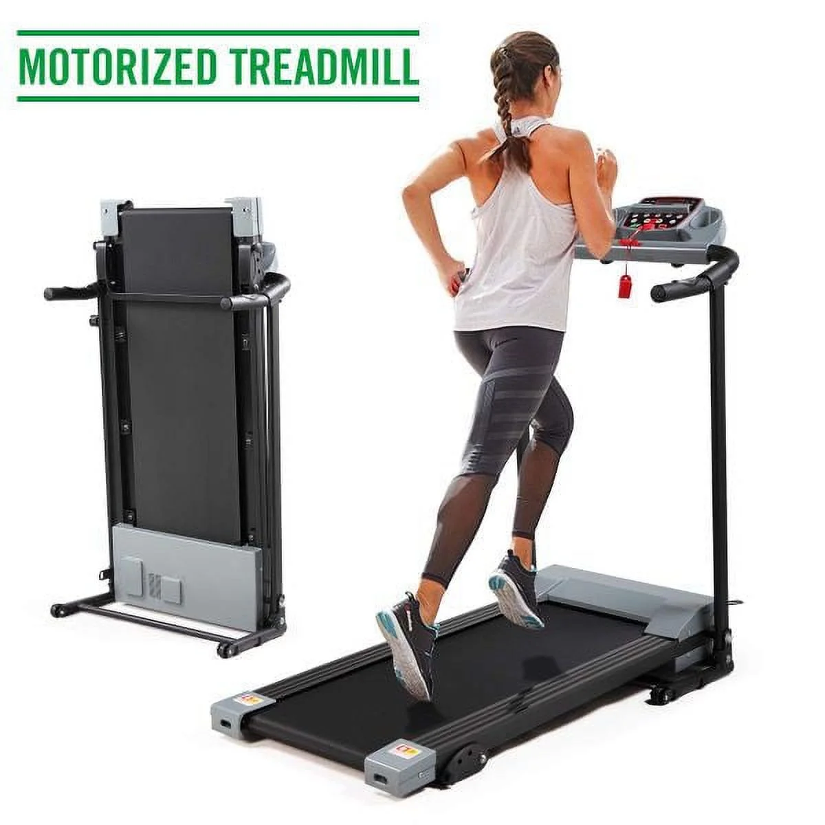 Clearance!Electric Treadmill, Folding Treadmill with 16″ Wide Running Machine Max Speed 7.0 MPH Walking Jogging Running Exercise Machine for Home Office