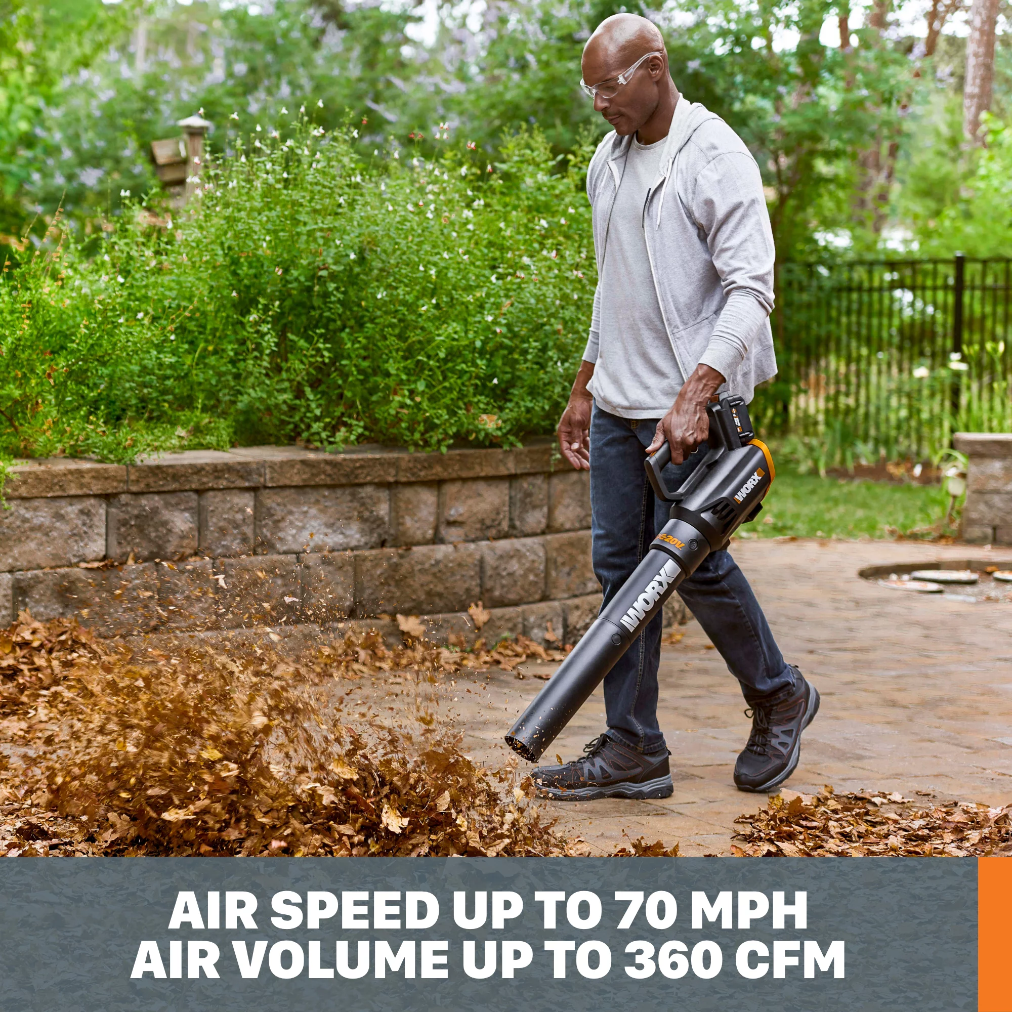 Worx Cordless 20V Leaf Blower, Hedge Trimmer, & Weed Trimmer Combo Kit