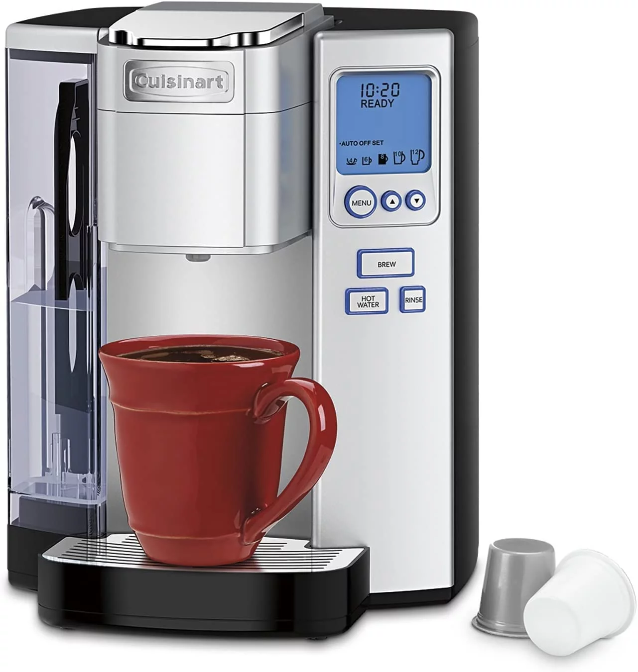 Coffee Maker by   Single Serve 72-Ounce Reservoir Coffee Machine  Programmable Brewing & Hot Water Dispenser  Stainless Steel  SS-10P1