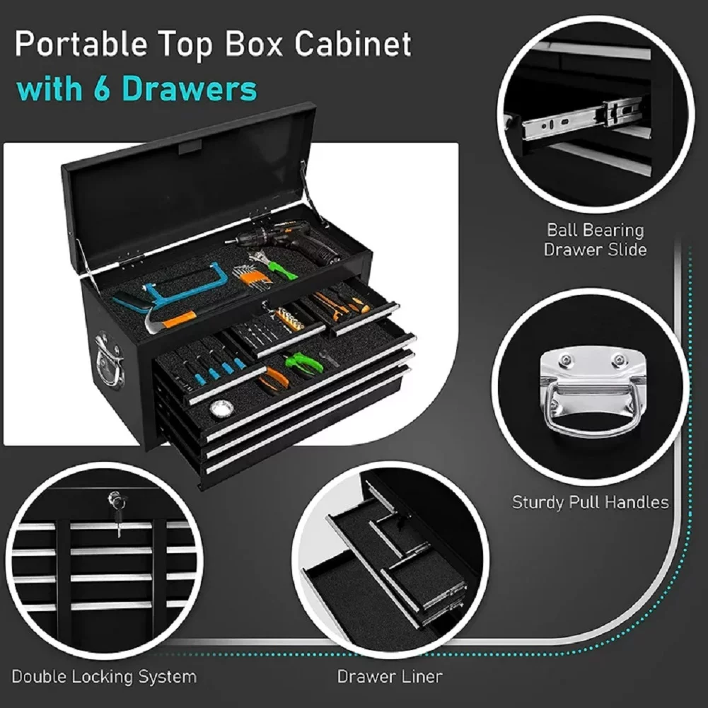 2-IN-1  Tool Chest & Cabinet, Large Capacity 8-Drawer Rolling Tool Box Organizer with Wheels Lockable, Red