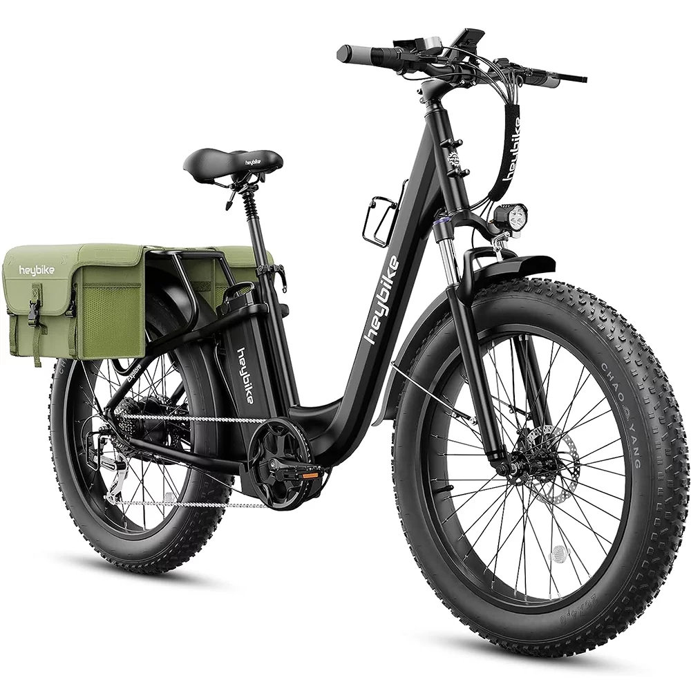 Heybike Explore Electric Bike for Adults, 750W Brushless Motor with 48V 20AH Removable Battery, 26″ Fat Tire Step-Thru Ebike, Electric Mountain Bicycles for Mens Womens