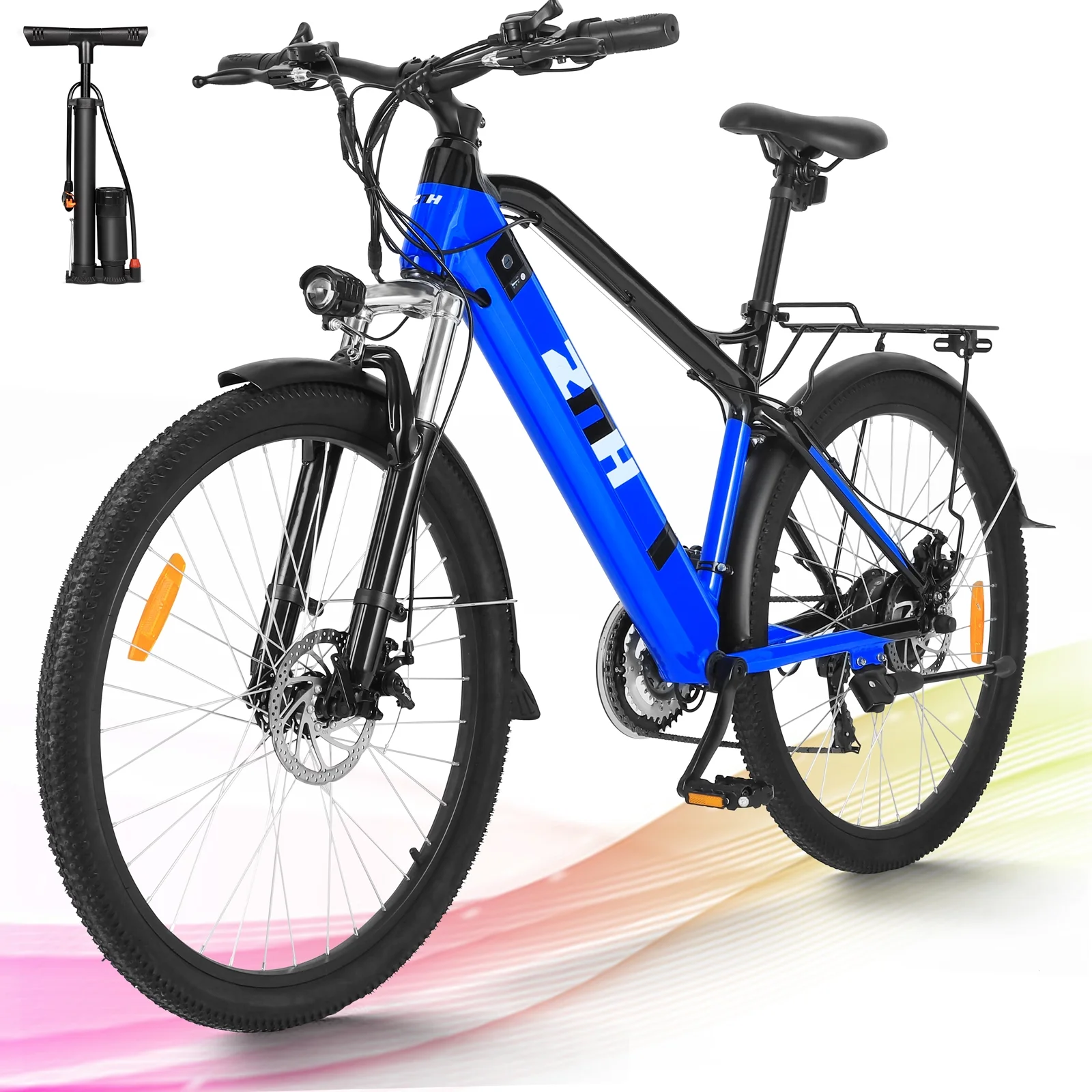 ZNH Electric Bike 26″ 350W Ebike Electric Mountain Bicycle for Adults Men Women Built-in 36V 10Ah Removable Battery with 4 Working Modes, Shimano 21-Speed, Orange