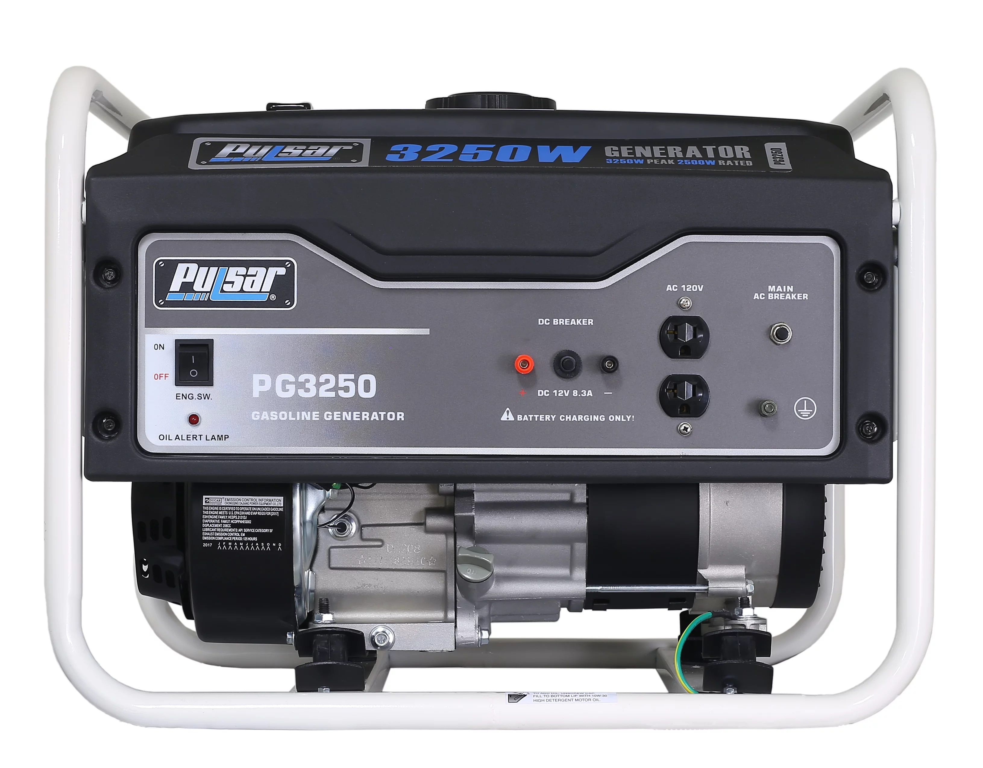 Pulsar 3,250-Watt Gasoline Powered Portable Generator