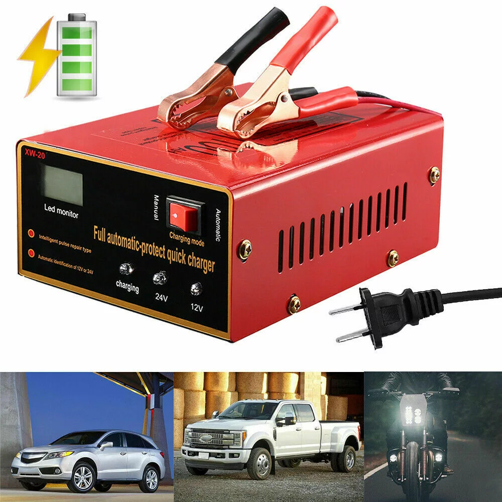 Kqiang Maintenance-Free Battery Charger 12V/24V 10A 140W Output For Electric Car Best