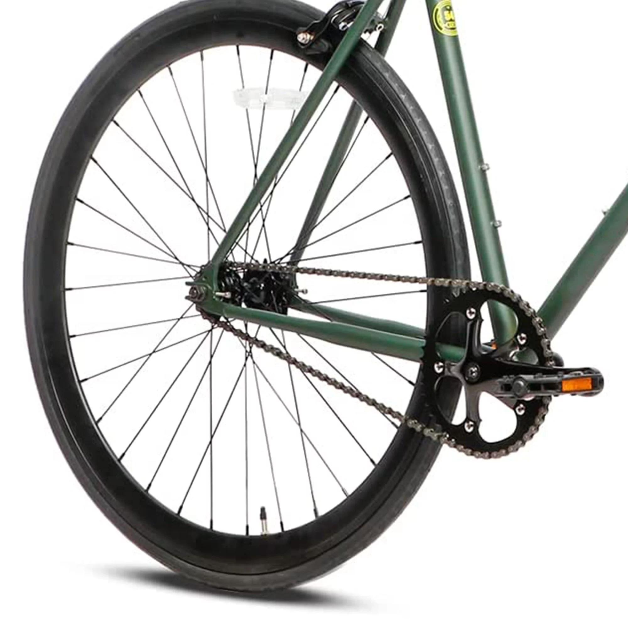 AVASTA 700C 54 In Single Speed Fixed Gear Urban Commuter Fixie Bike, Green