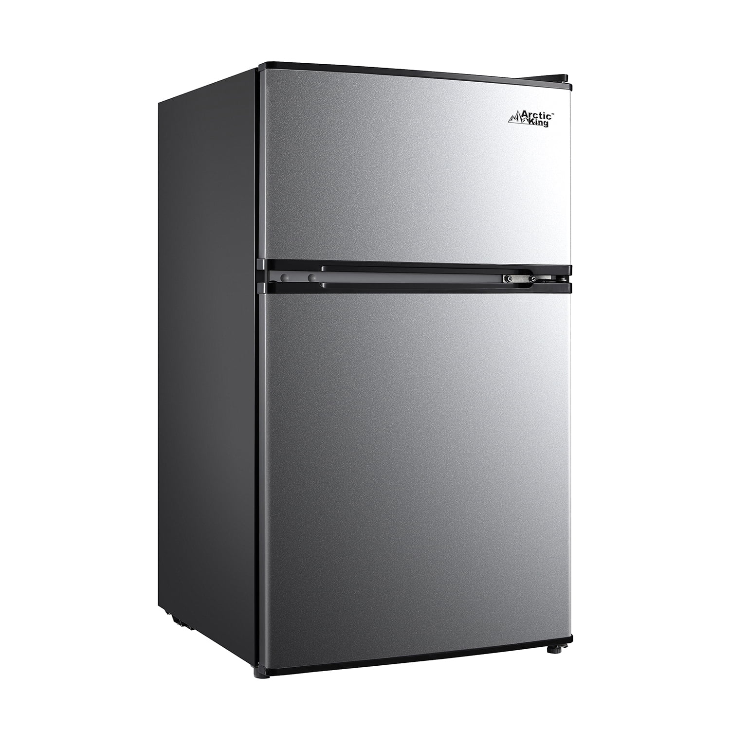 Arctic King 3.2 Cu ft Two Door Mini Fridge with Freezer, Black, E-Star, ARM32D5ABB