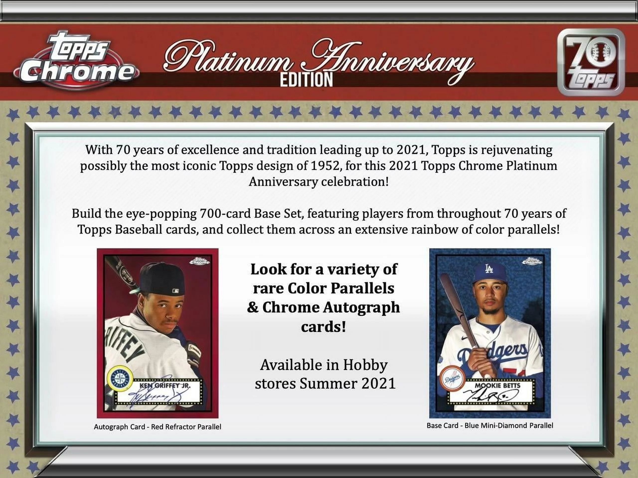 2021 Topps Chrome Baseball Platinum Anniversary Hobby – Topps Company Inc