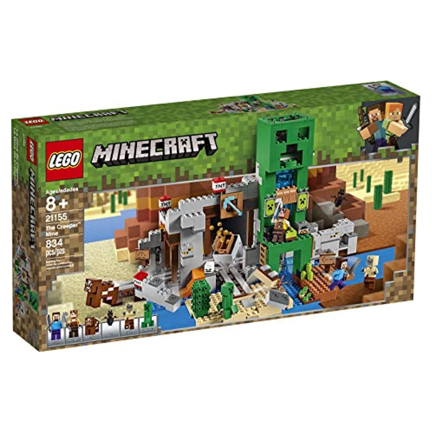 LEGO Minecraft The Creeper Mine 21155 Building Kit (834 Pieces)