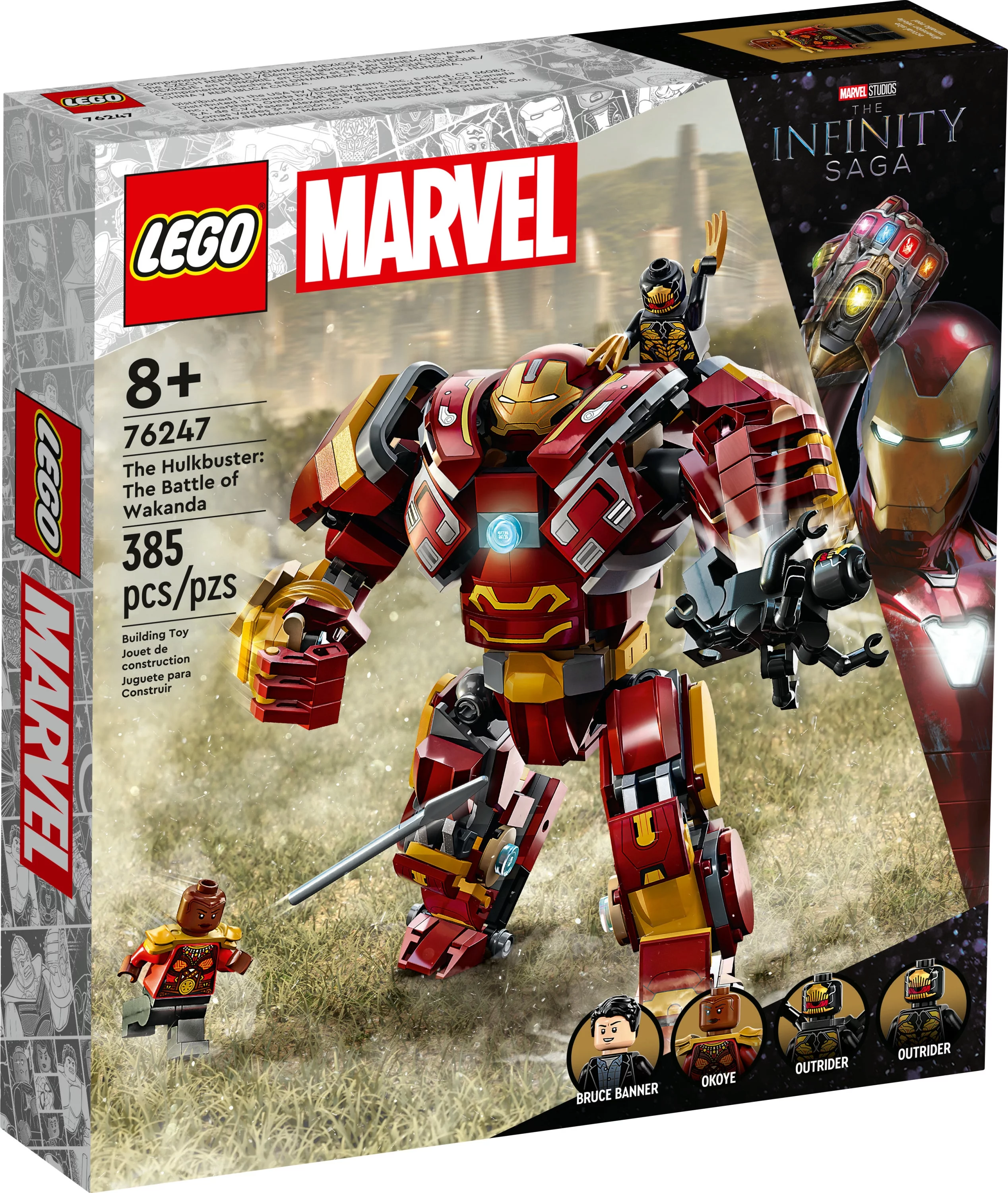 LEGO Marvel The Hulkbuster: The Battle of Wakanda 76247, Action Figure, Buildable Toy with Hulk Bruce Banner Minifigure, Avengers: Infinity War Set for Kids