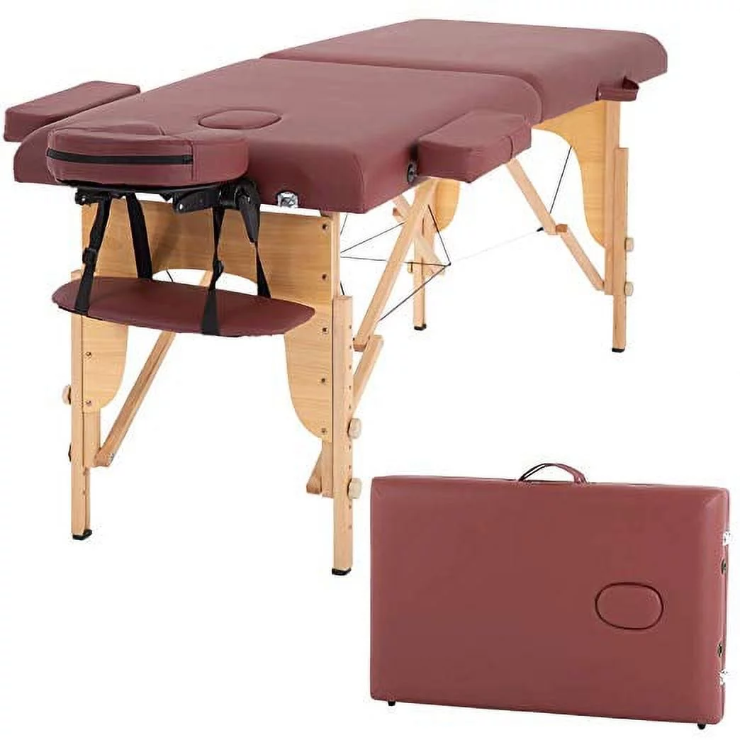 BestMassage 73″ Long Portable Folding Massage Table W/ Carry Case Table