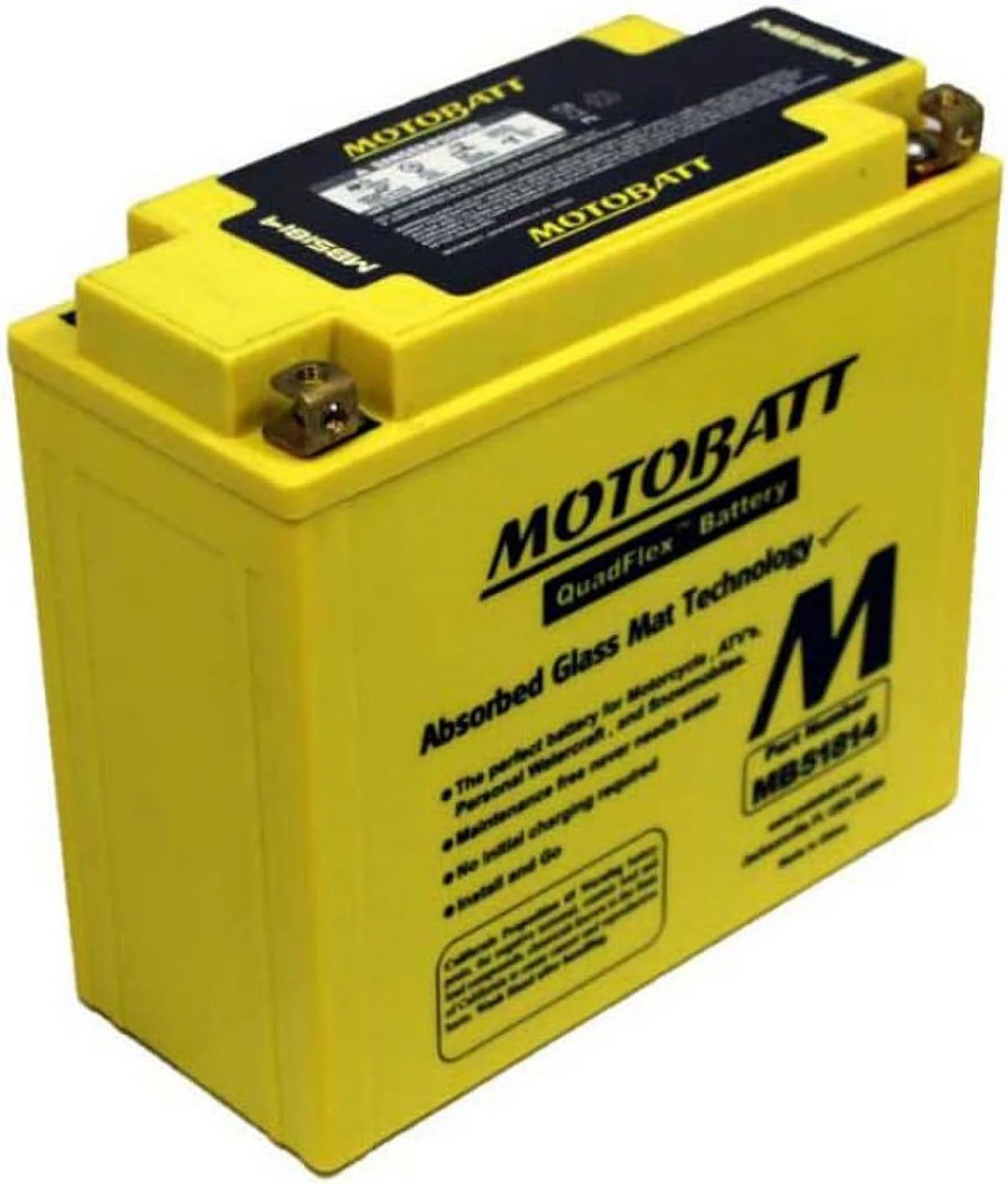 MotoBatt MB51814 22Ah 220 CCA AGM Powersports Battery