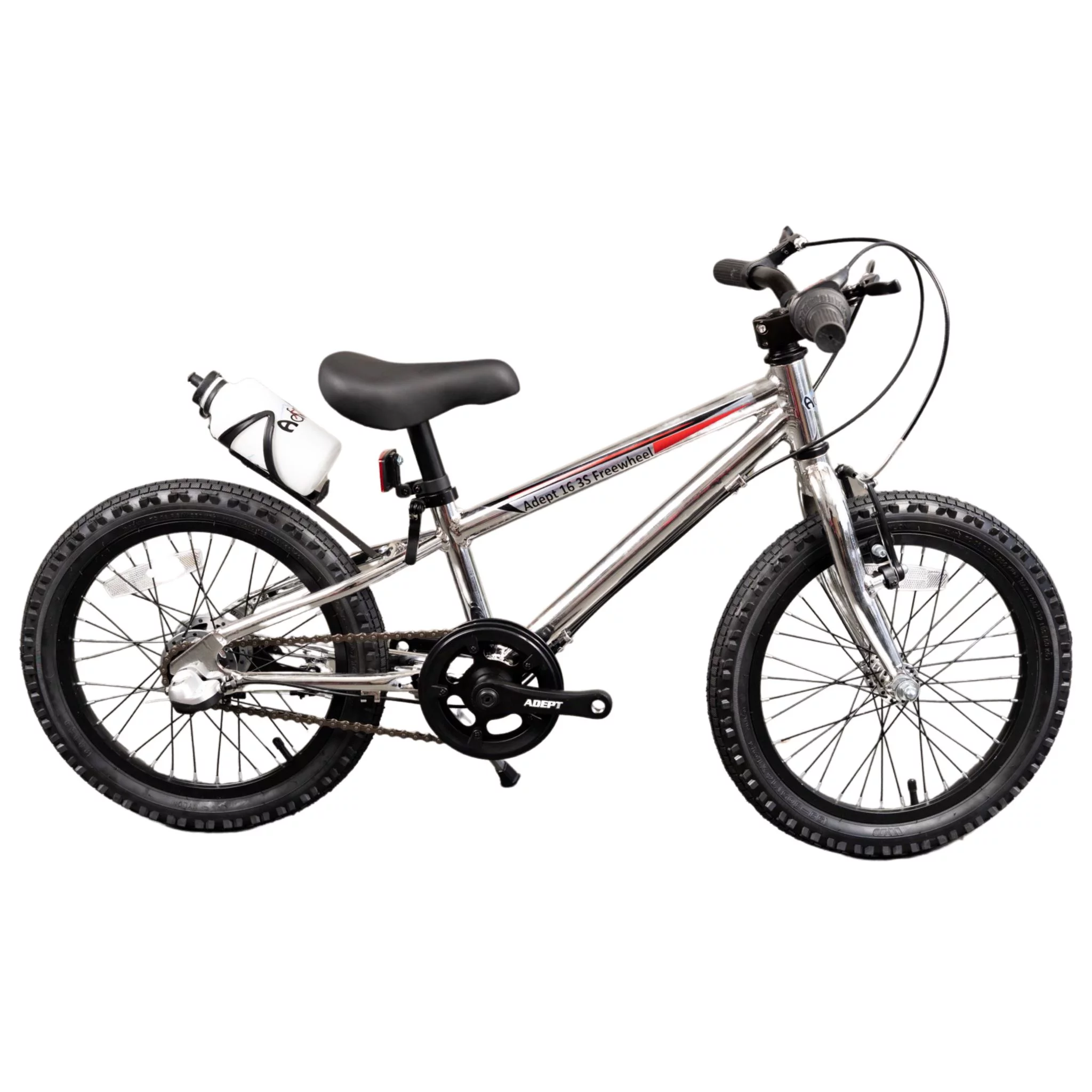 Adept 16 3S Freewheel OVERSTOCK SALE! by Adept Family brand. Lightweight 3 Speed 16 Inch Kids Bike with Shimano Internal Gears. The only 16 inch bikes with gears. 16 inch mountain bike.