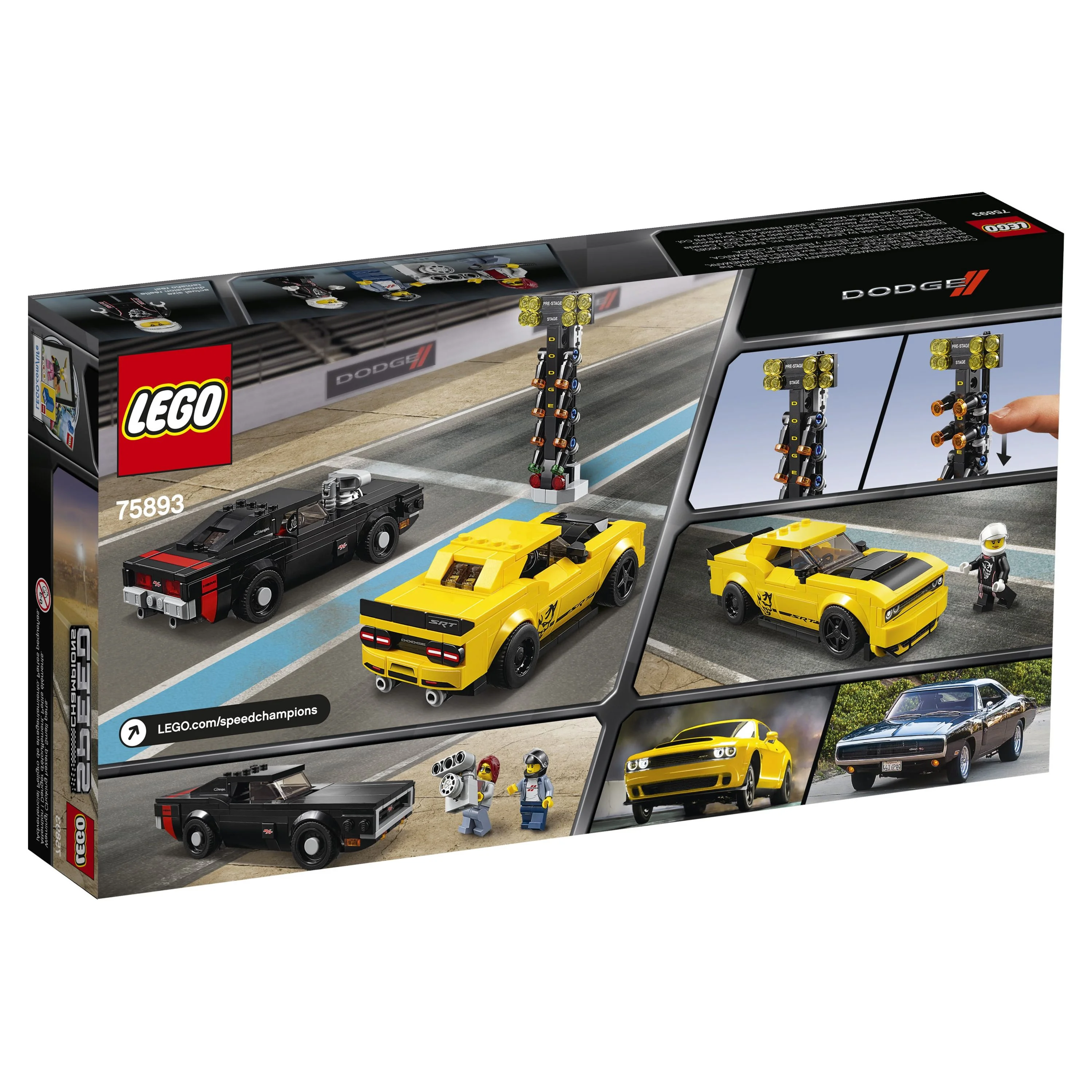 LEGO Speed Champions 2018 Dodge Challenger SRT Demon and 1970 75893 Building Car