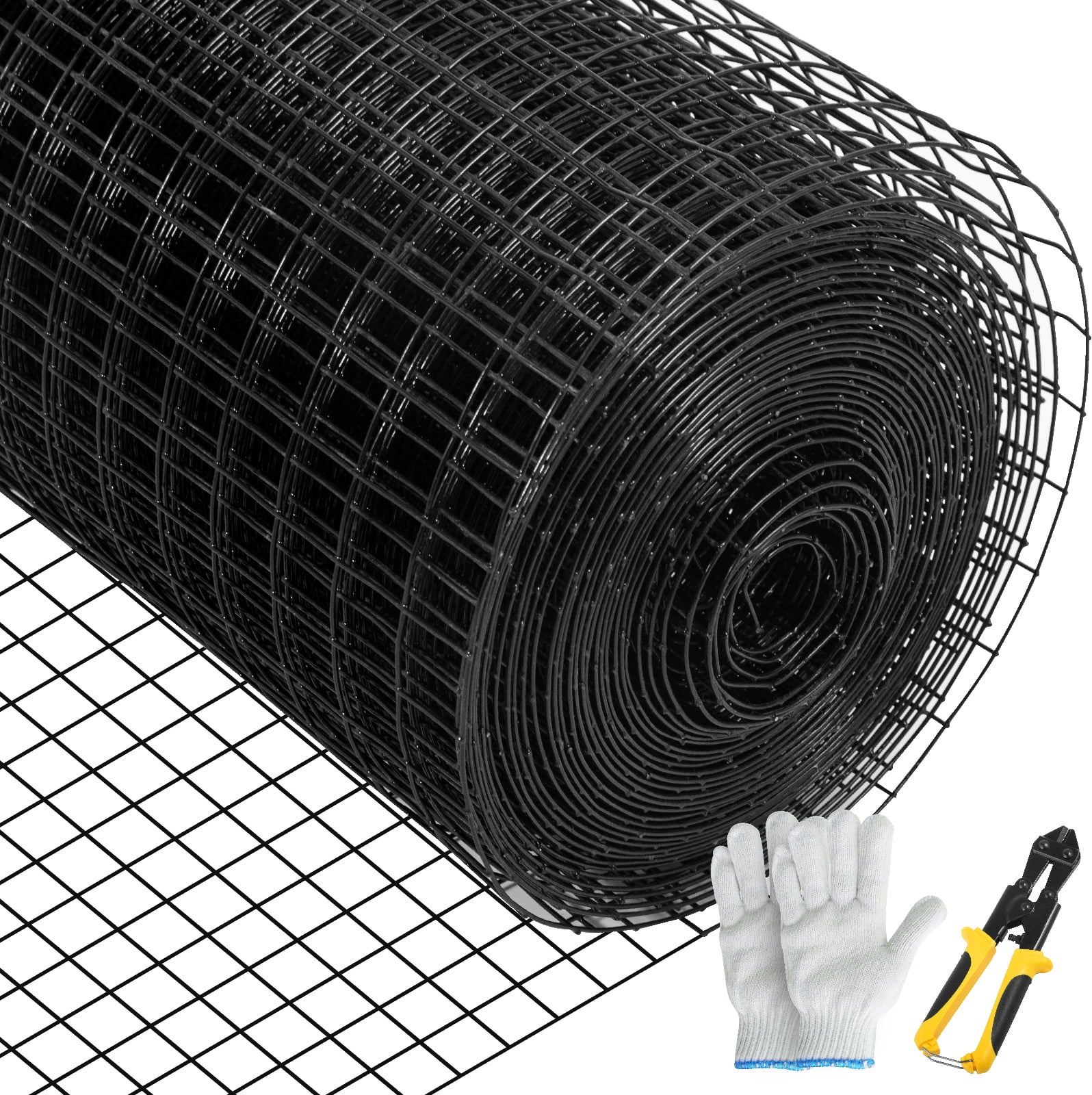 VEVOR Hardware Cloth, 36″x50′ Welded Wire Fence Vinyl Coated Chicken Rabbit Mesh 1″x1″ 16 Gauge