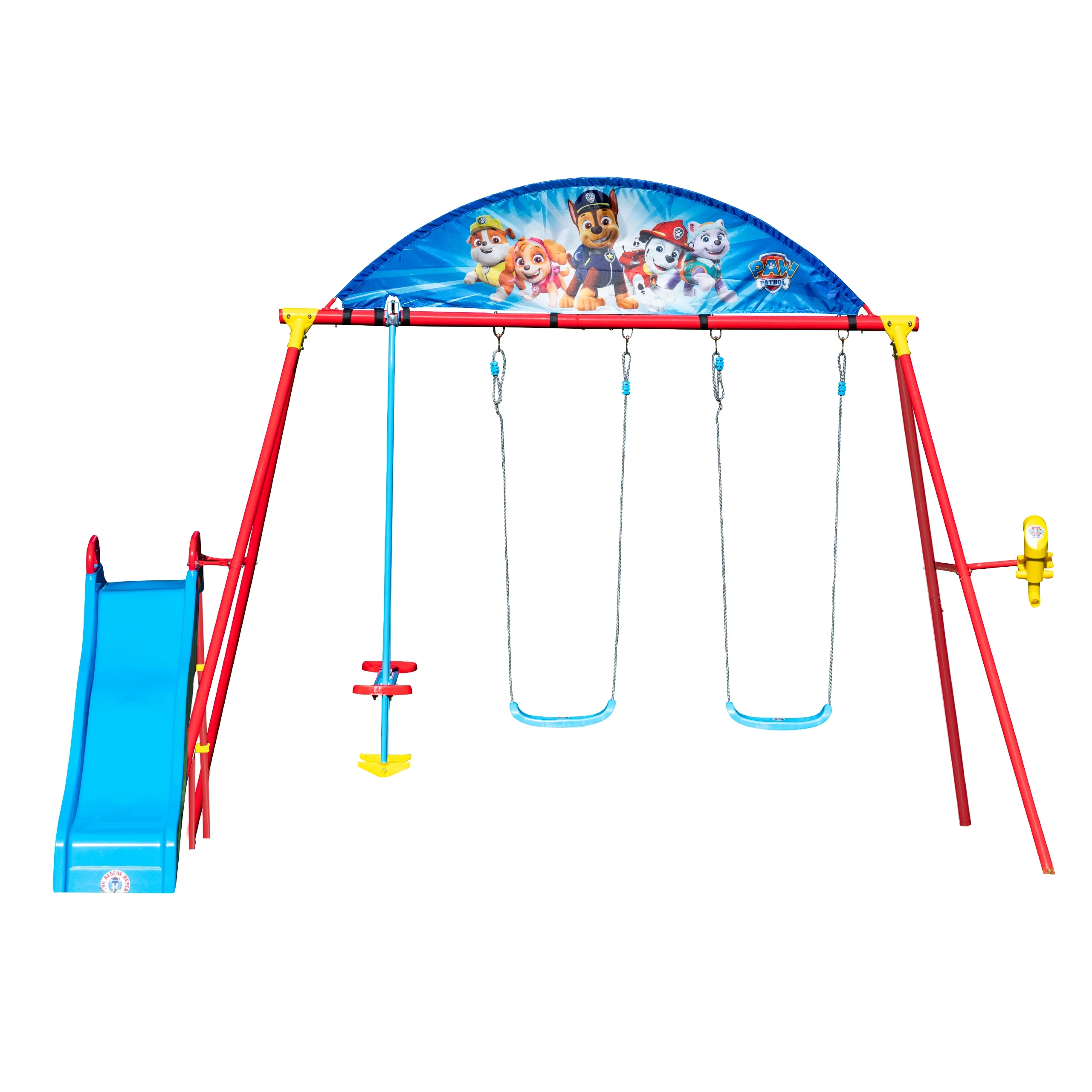 Swurfer Paw Patrol Playground Swingset with Glider for Kids, Ages 4 and up