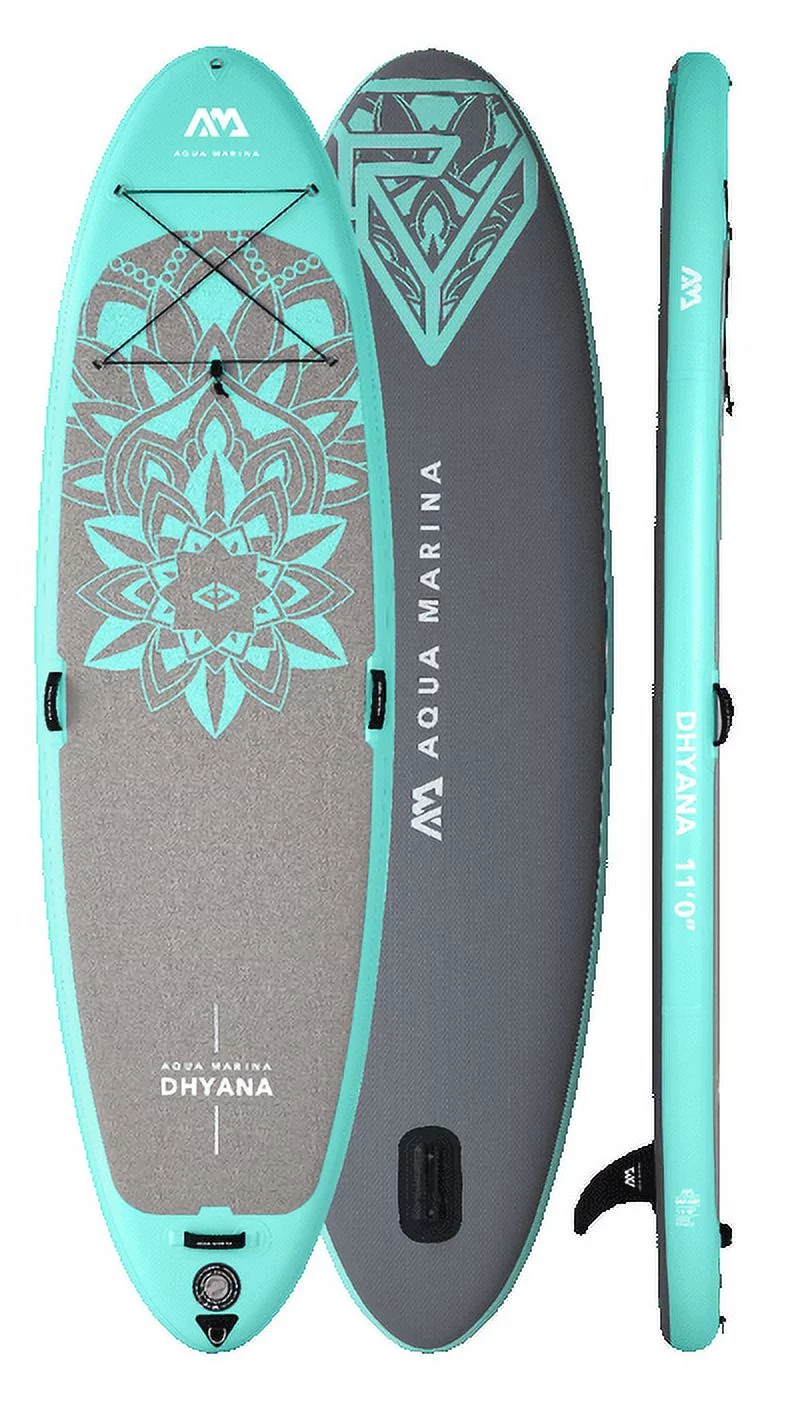 Aqua Marina Stand Up, Fitness Series, Yoga Paddle Board – DHYANA 11’0″ – Inflatable SUP Package, including Carry Bag, Paddle, Fin, Pump & Safety Harness