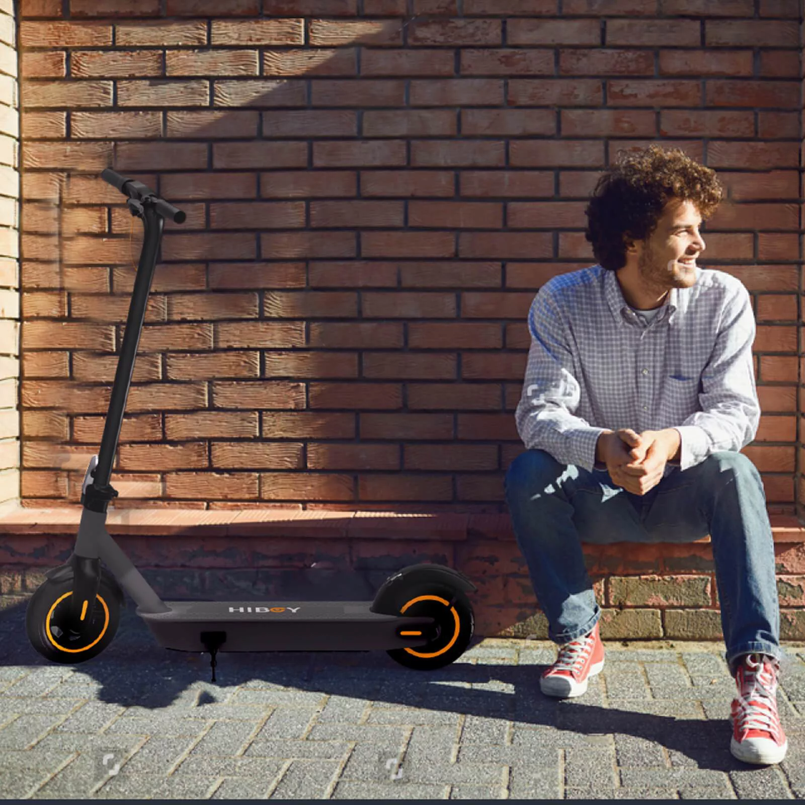 Hiboy S2 MAX Electric Kick Scooter, Upgraded 500W Motor, 10″ Air-filled Tires, 40.4 Miles Range & 19 MPH, Portable Foldable Commuting Electric Scooter for Adults with APP and Double Braking System