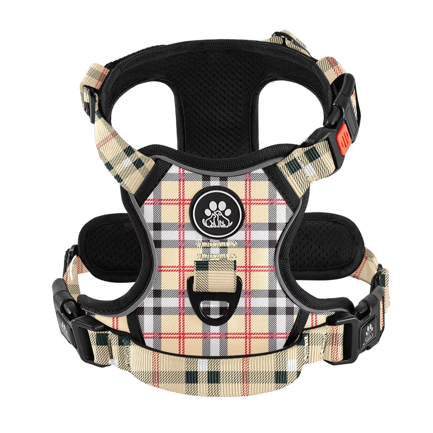 FURRYFECTION Dog Harness, No Pull Dog Vest Harness, Reflective No-Choke, Essential Pets Harness with Easy Control Handle