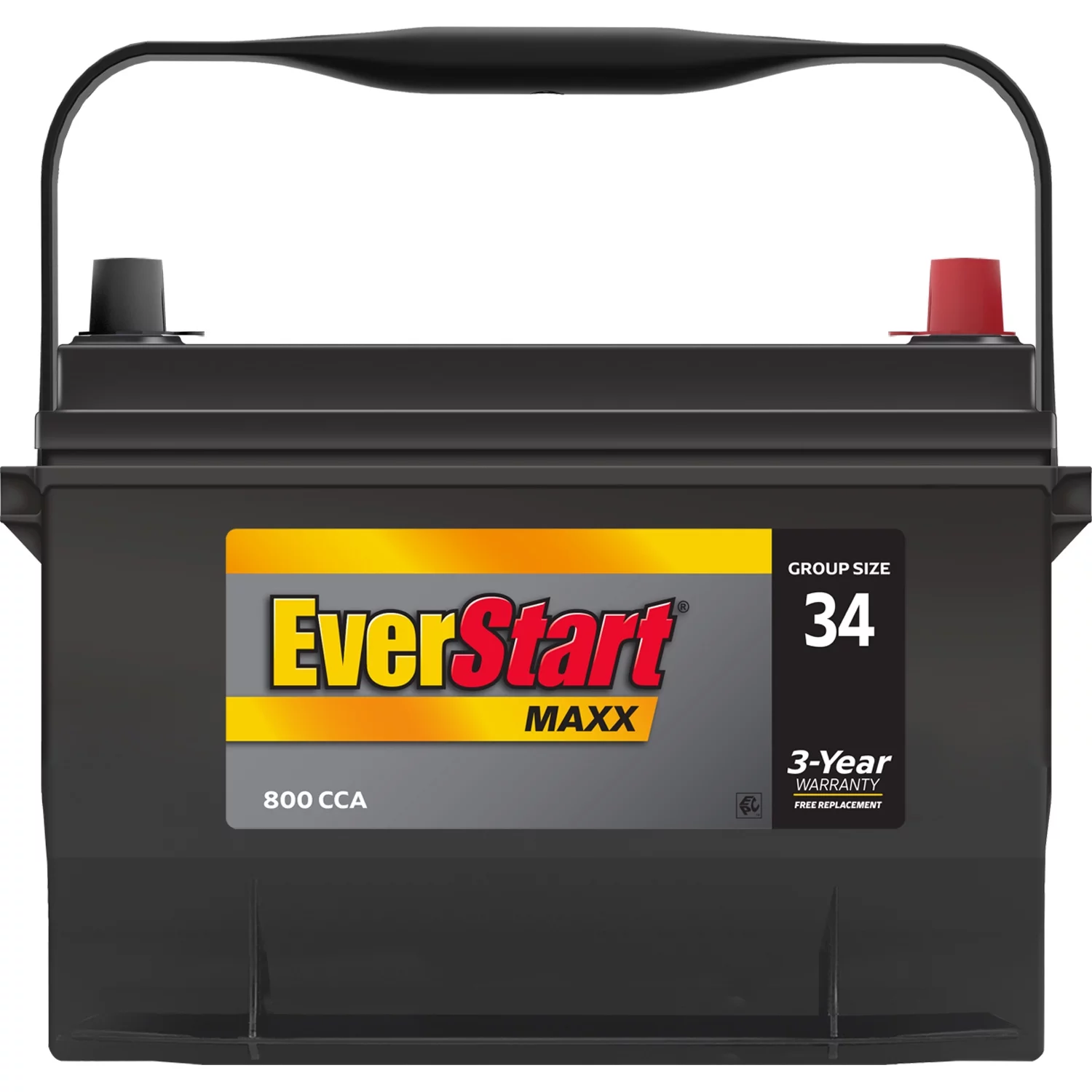 EverStart Maxx Lead Acid Automotive Battery, Group Size 34 12 Volt, 800 CCA