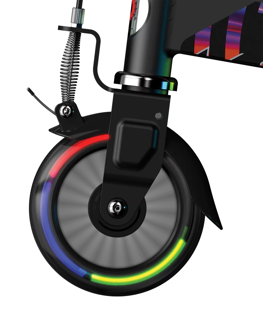 Razor PowerWing Lightshow Caster Scooter ?C Multi-color LED Lights with 5 Animated Light Modes, Inclined Casters for Drifting and Spinning