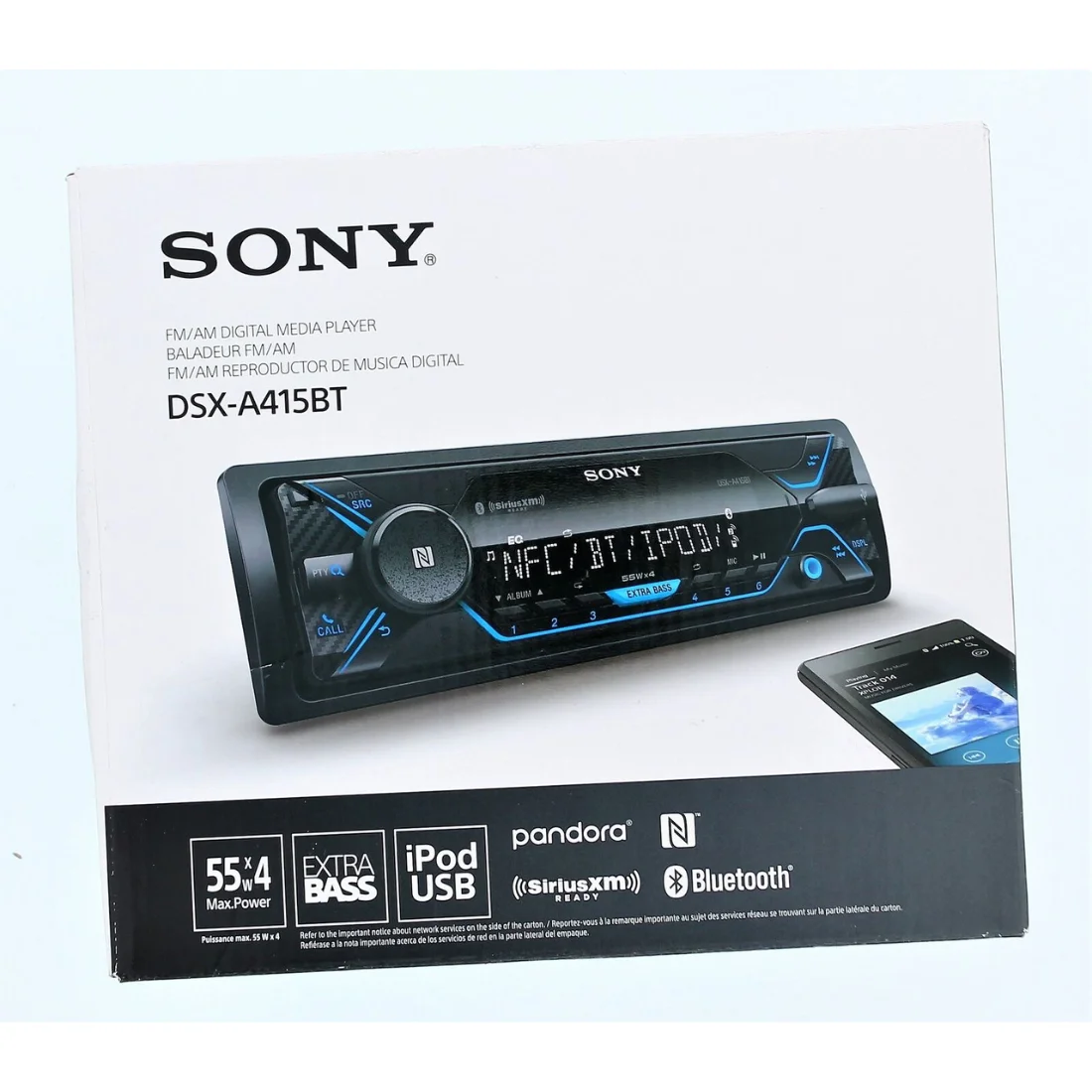 Sony DSX-A415BT Single DIN Bluetooth In-Dash Digital Media Car Stereo Receiver with Front 3.5 & USB Auxiliary Inputs NEW