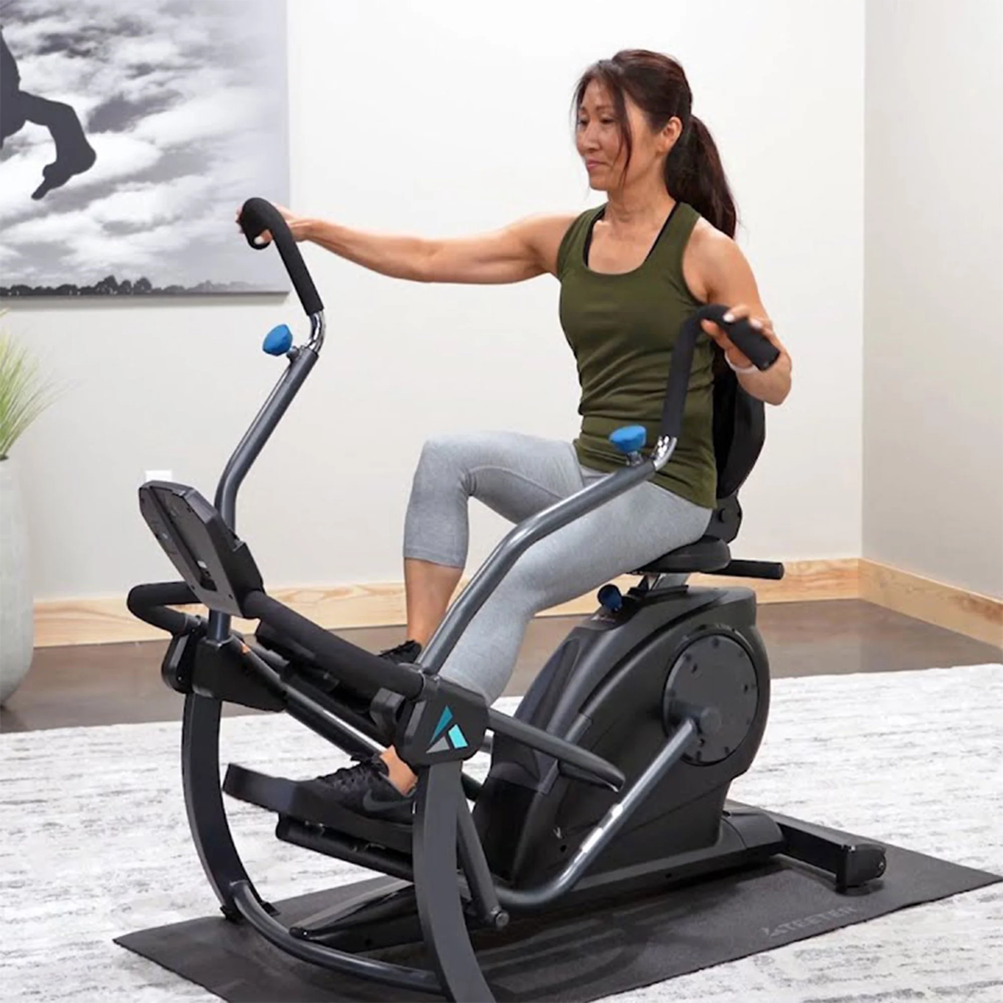 Teeter FreeStep Recumbent Cross Trainer and Cardio Elliptical, Black