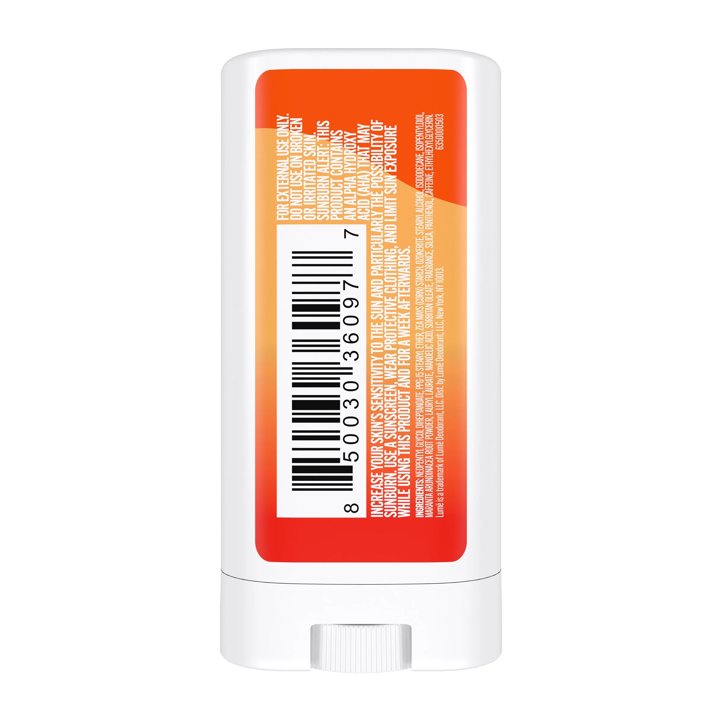 Lume Whole Body Deodorant – Mini Smooth Solid Stick – Clean Tangerine – .5 oz