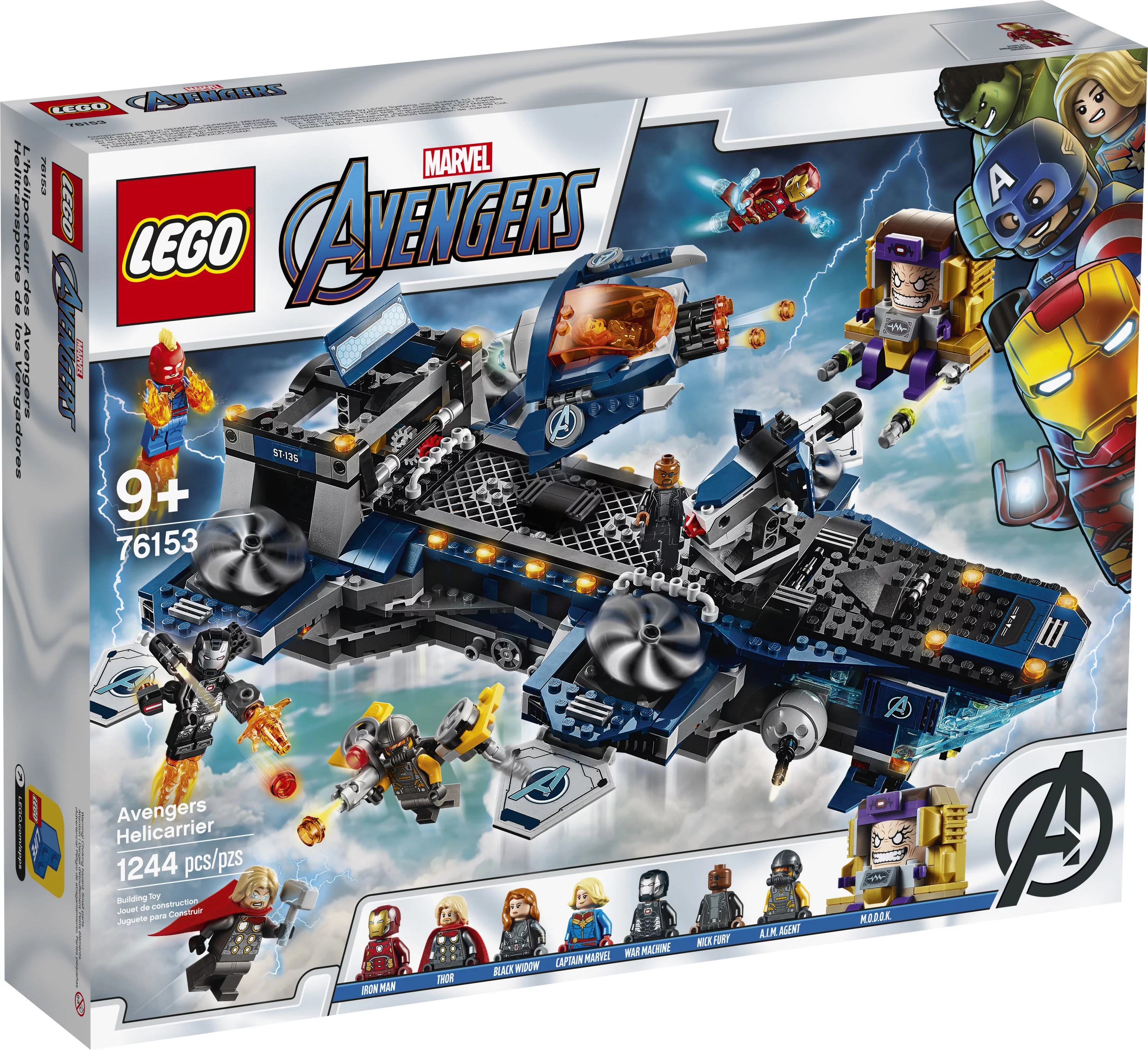 LEGO Marvel Avengers Helicarrier 76153 LEGO Brick Building Toy with Marvel Avengers Action Minifigures (1,244 Pieces)