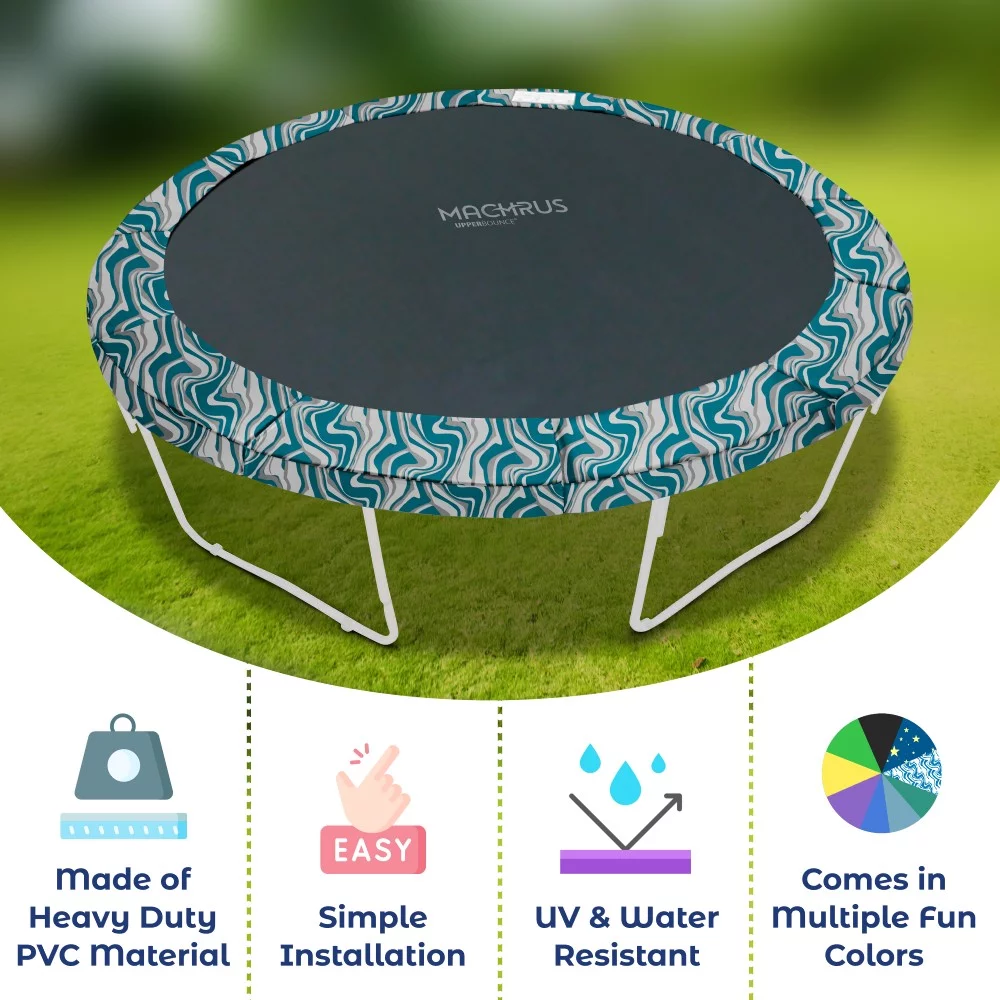 Machrus Upper Bounce Trampoline Super Spring Cover – Safety Pad, Fits 10 FT Round Trampoline Frame – Starry Night