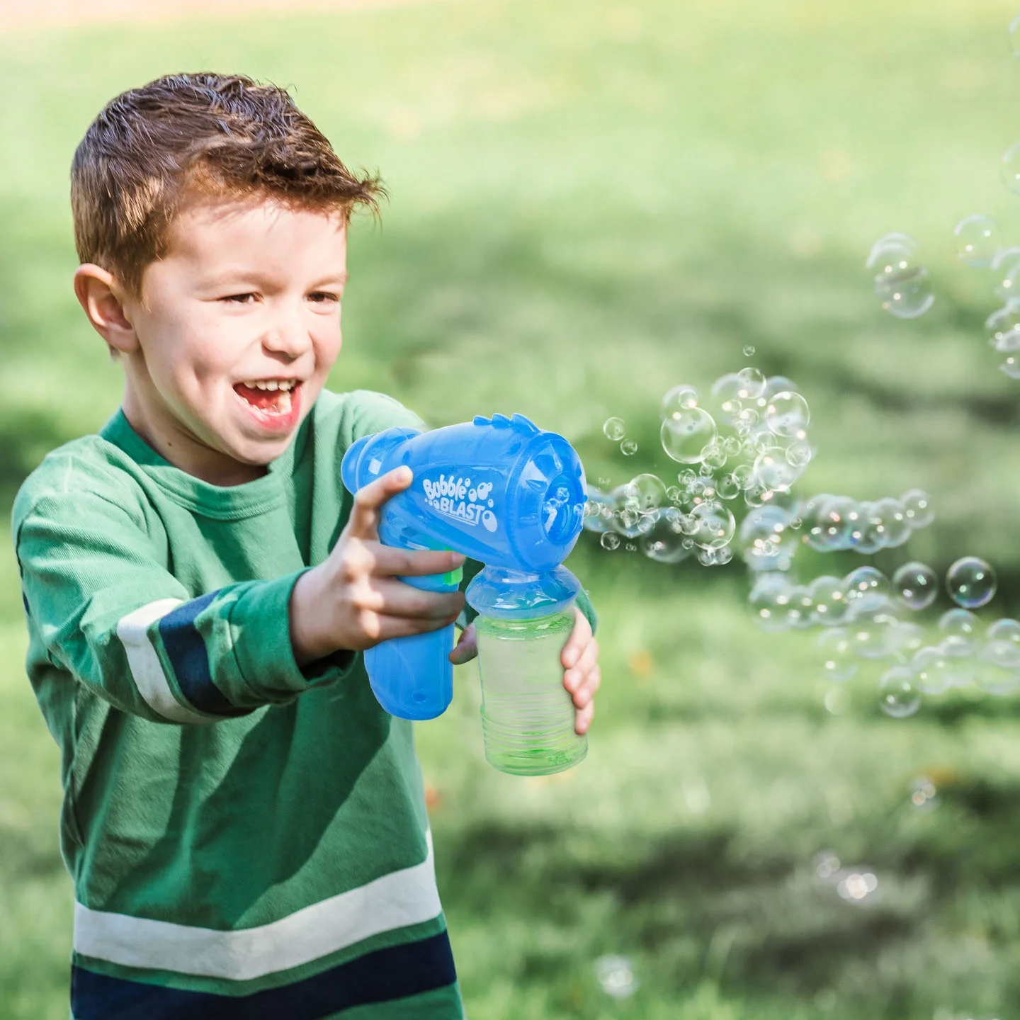 Play Day Light Up Bubble Blaster, Blue, Children Ages 3+