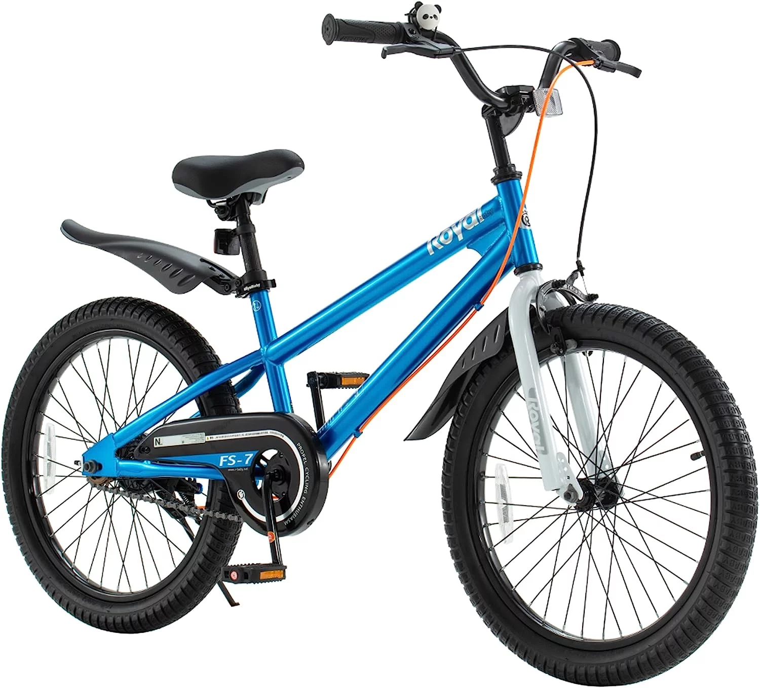 Royalbaby Freestyle 7 Kids Bike Toddlers 20 Inch Wheel Dual Handbrakes Bicycle Beginners Boys Girls Ages 3-5 Years, Kickstand and Water Bottle Included, Blue