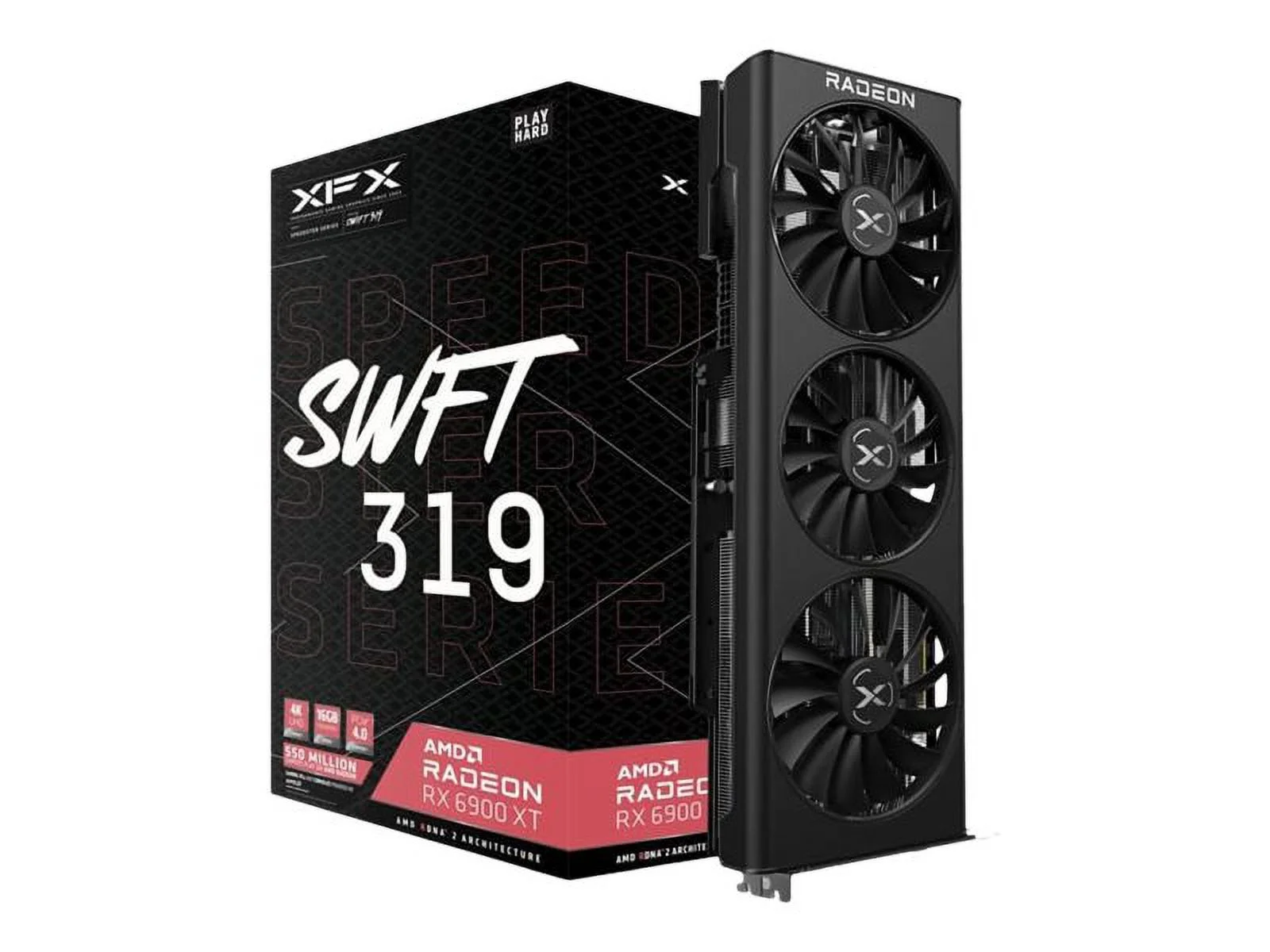 XFX Speedster SWFT319 Radeon RX 6900 XT – Graphics card – Radeon RX 6900 XT – 16 GB GDDR6 – PCIe 4.0 x16 – HDMI, 3 x DisplayPort