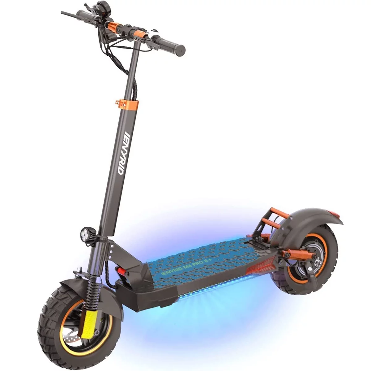 IENYRID Electric Scooter Adult Commute E-scooter with Seat, 30mph & 32miles, 800W 16Ah Folding Electric Skateboard for Kids Teens 12+ with 10″ Solid Tires