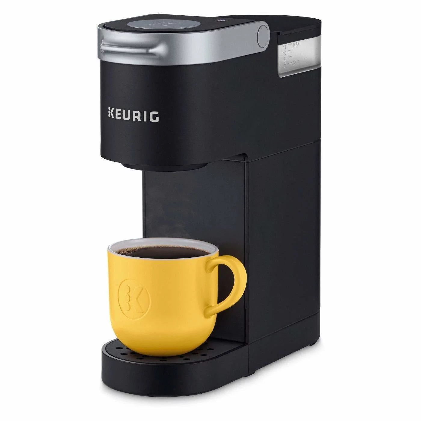 Keurig K-Mini Single-Serve Coffee Maker (Black) with Descaling Powder and 12-Count Coffee Pack