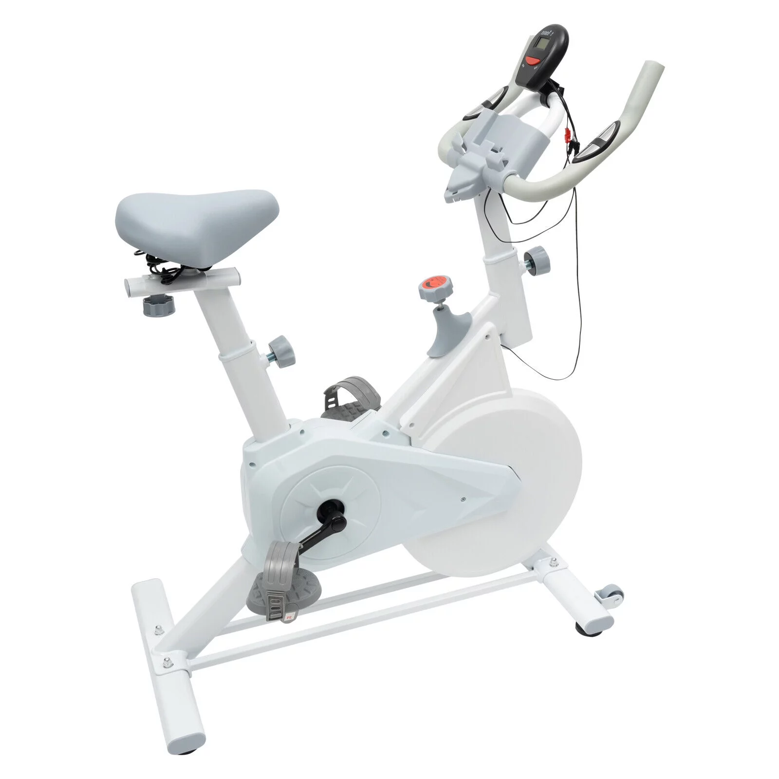 Indoor Cycling Exercise Bike,Stationary Exercise Bikes Home Cardio Workout Bicycle 180lb White