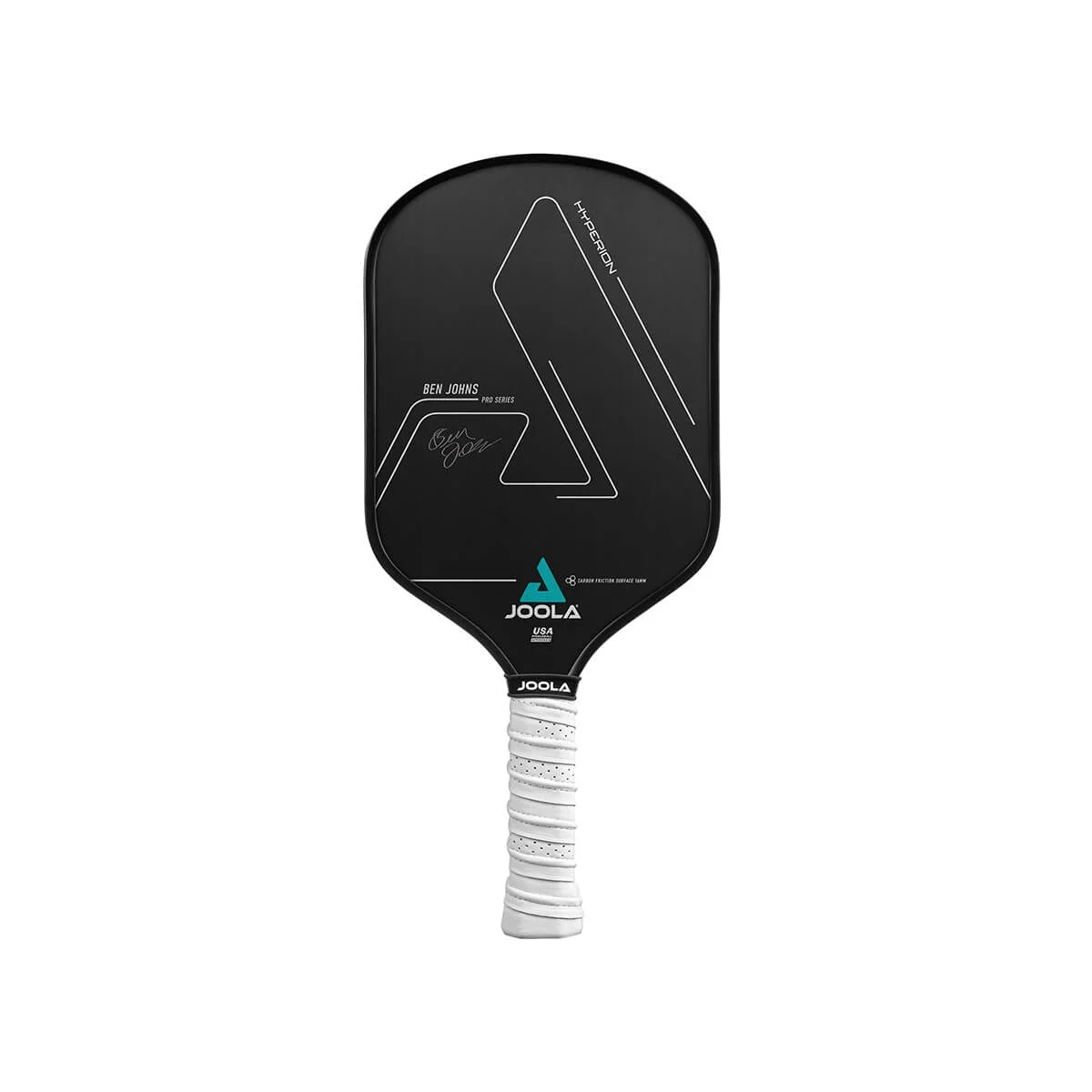 JOOLA Ben Johns Hyperion CFS 16mm Pickleball Paddle, Elongated Handle, Black Carbon Surface