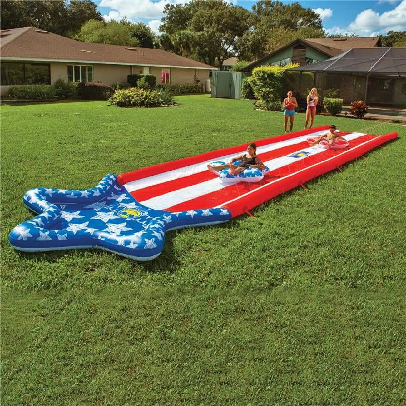 WOW Sports Americana Stars & Stripes Giant 40ft Backyard Super Slide