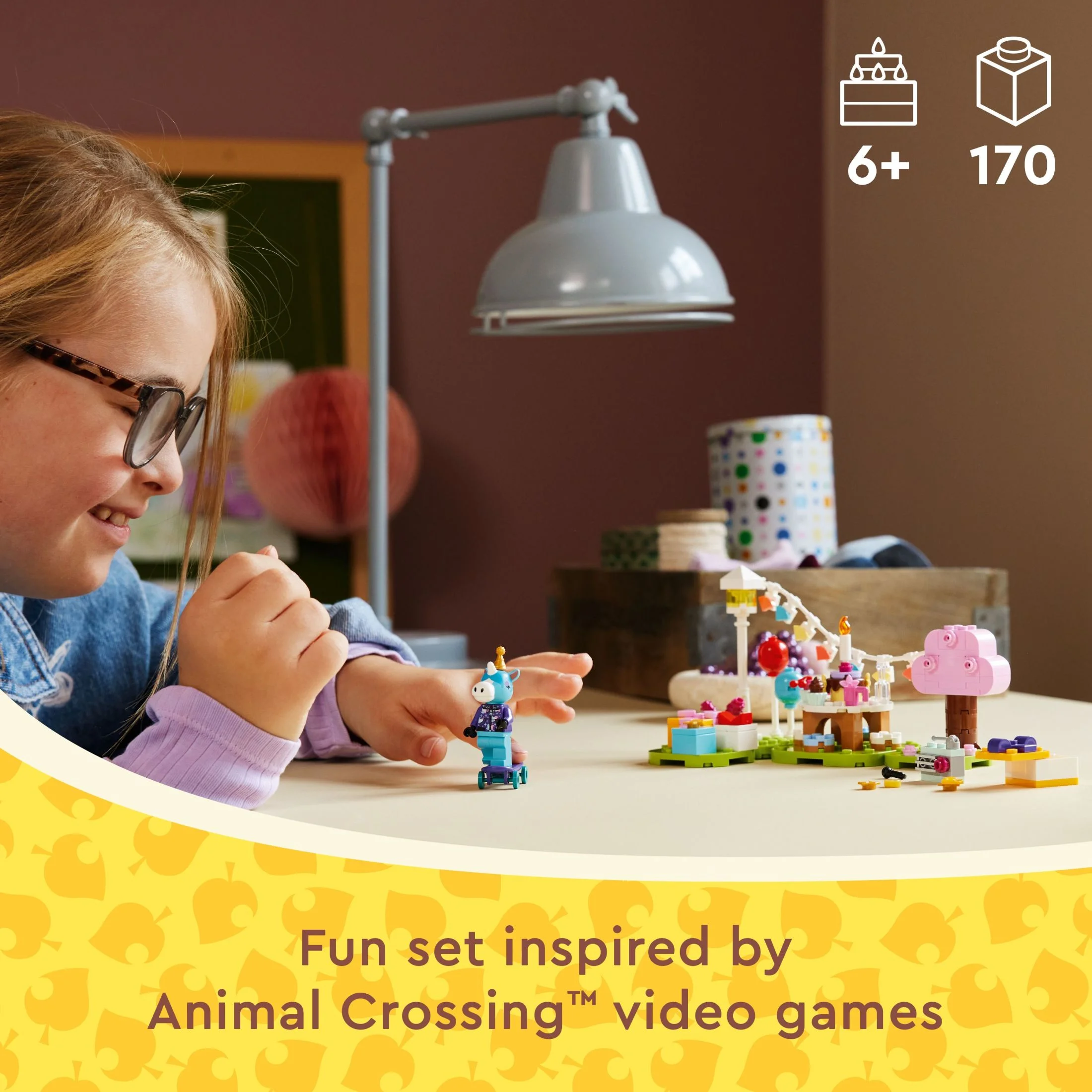 LEGO Animal Crossing Julian’s Birthday Party Video Game Toy for Kids, Animal Crossing Toy from the Video Game Series with Horse Toy Minifigure, Birthday Gift for Girls and Boys Ages 6 and Up, 77046