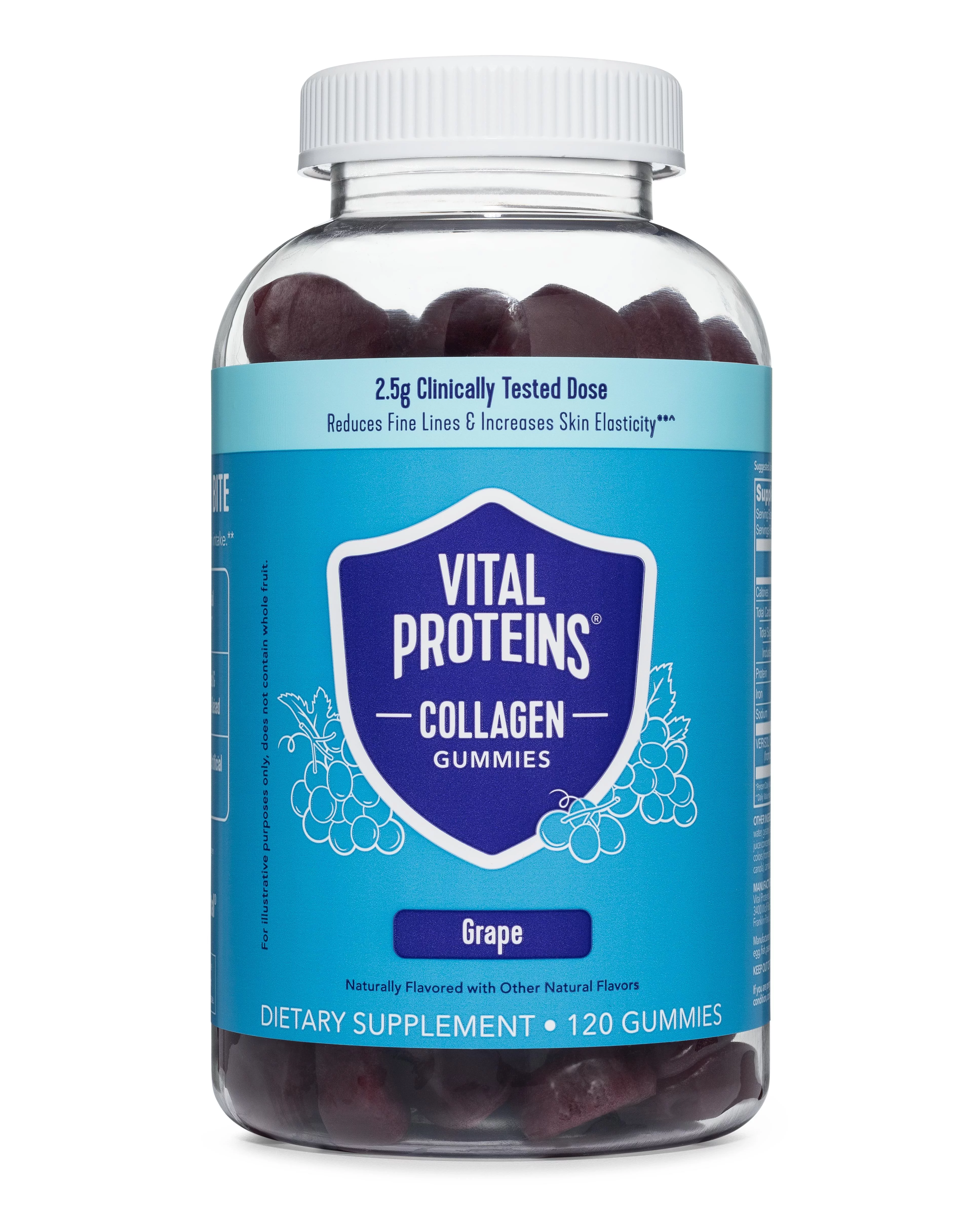 Vital Proteins Collagen Supplement Gummies, Grape Flavor, 120 Count