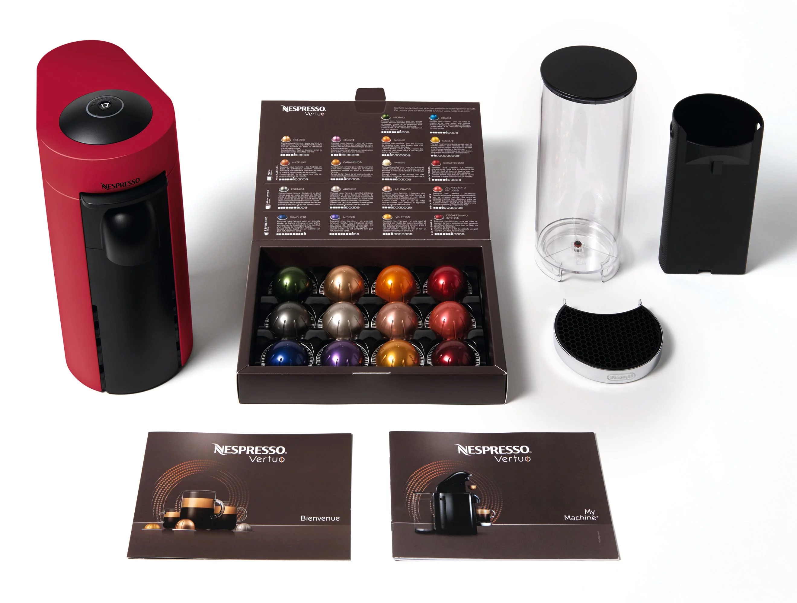 Nespresso VertuoPlus Coffee and Espresso Maker by De’Longhi, Cherry Red