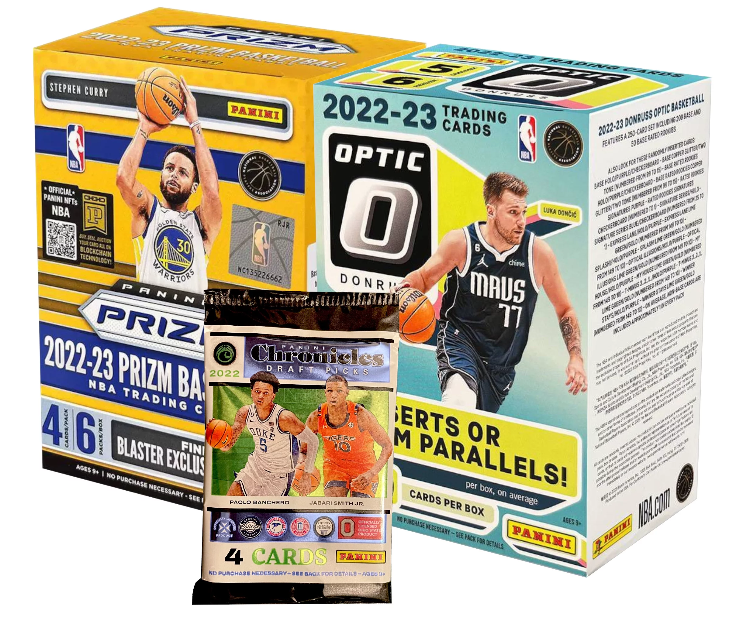 2022-23 Panini Prizm and Donruss Optic NBA Basketball Online Exclusive Bundle – Bonus Chronicles Draft Picks Pack!