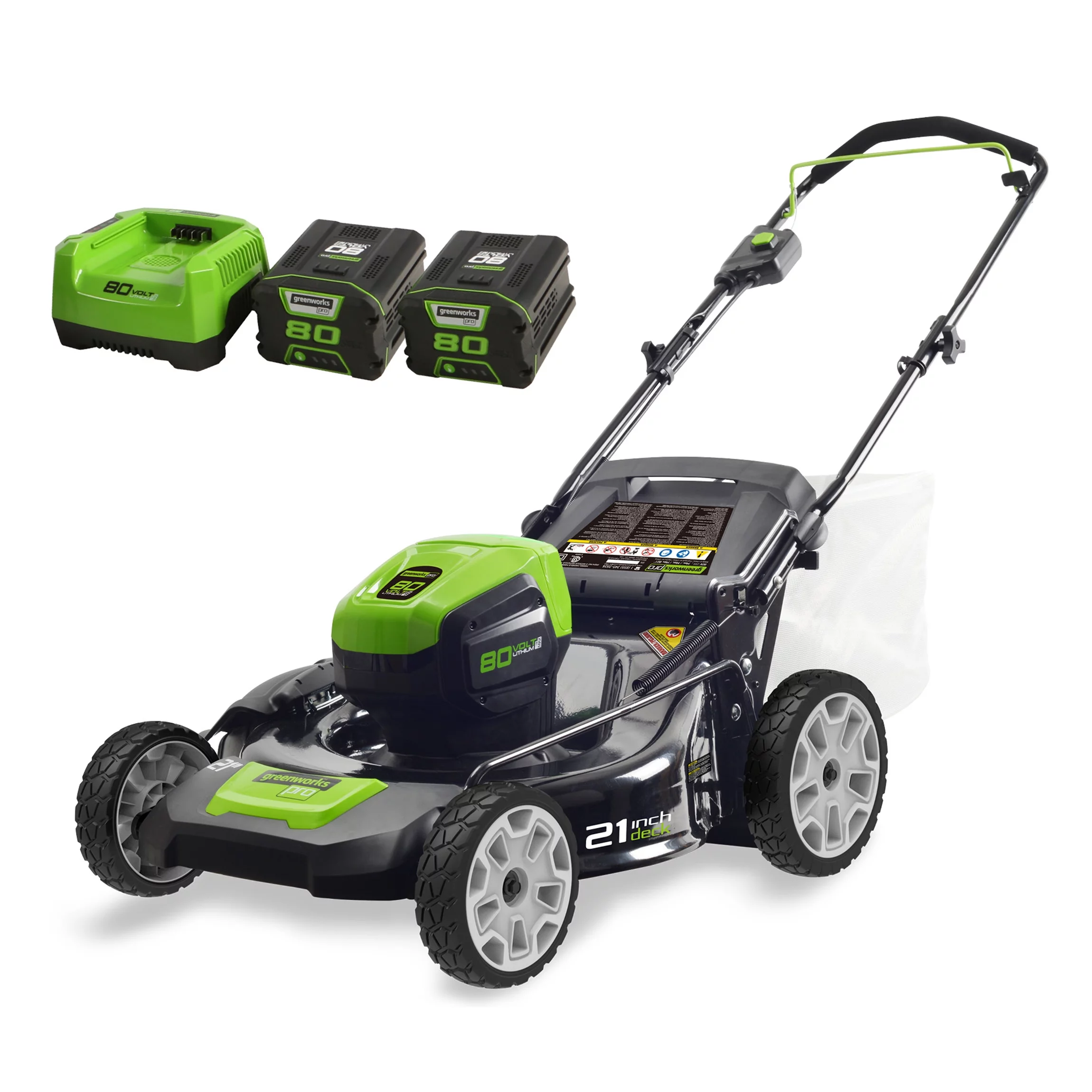 Greenworks 21″ 80 Volt Battery Powered Push Walk-Behind Mower