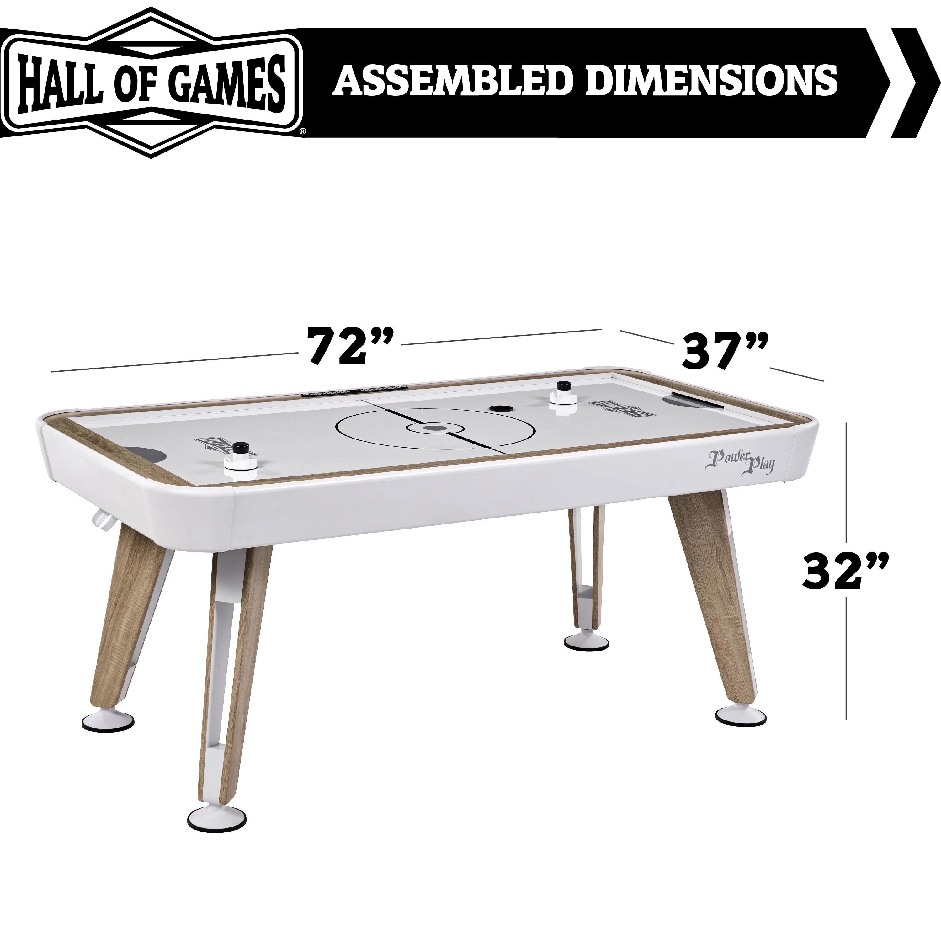 Hall of Games 72 inch Apex Air Powered Hockey Table with Table Tennis Top