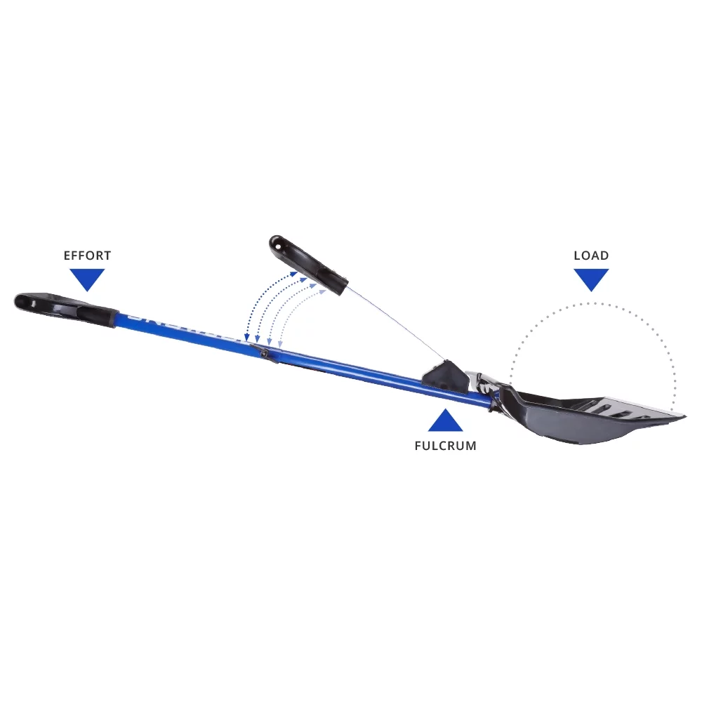 Snow Joe Shovelution Strain-Reducing Snow Shovel, 18-inch Poly Blade, Spring Assisted Handle