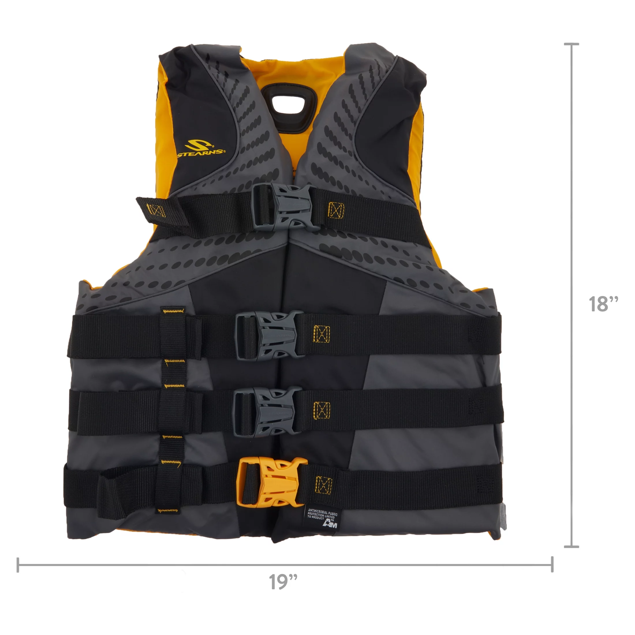 Stearns Infinity Series Nylon Antimicrobial Life Vest L/XL, Yellow